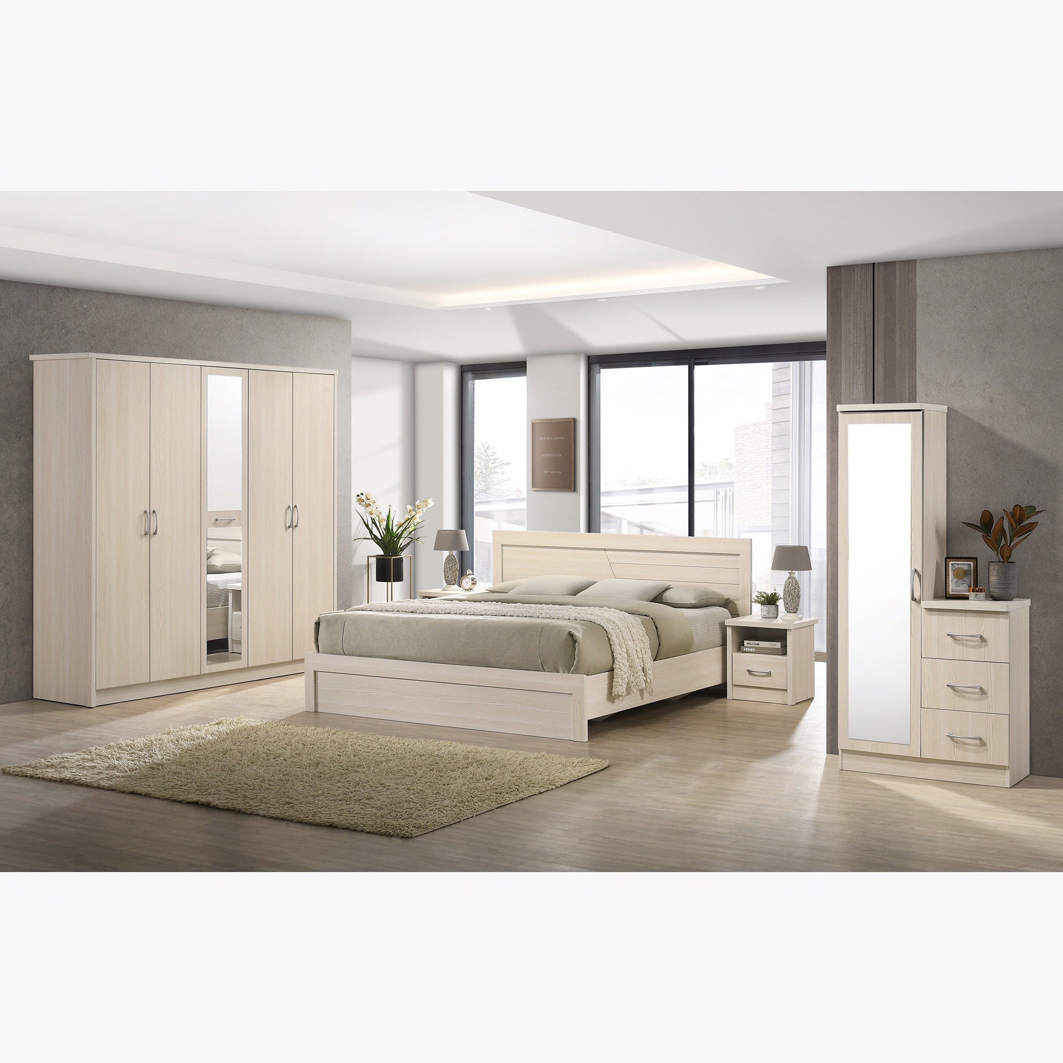Movo Valencia 5-Door Wardrobe with Mirror-hbxfurniture-wardrobes-image-9