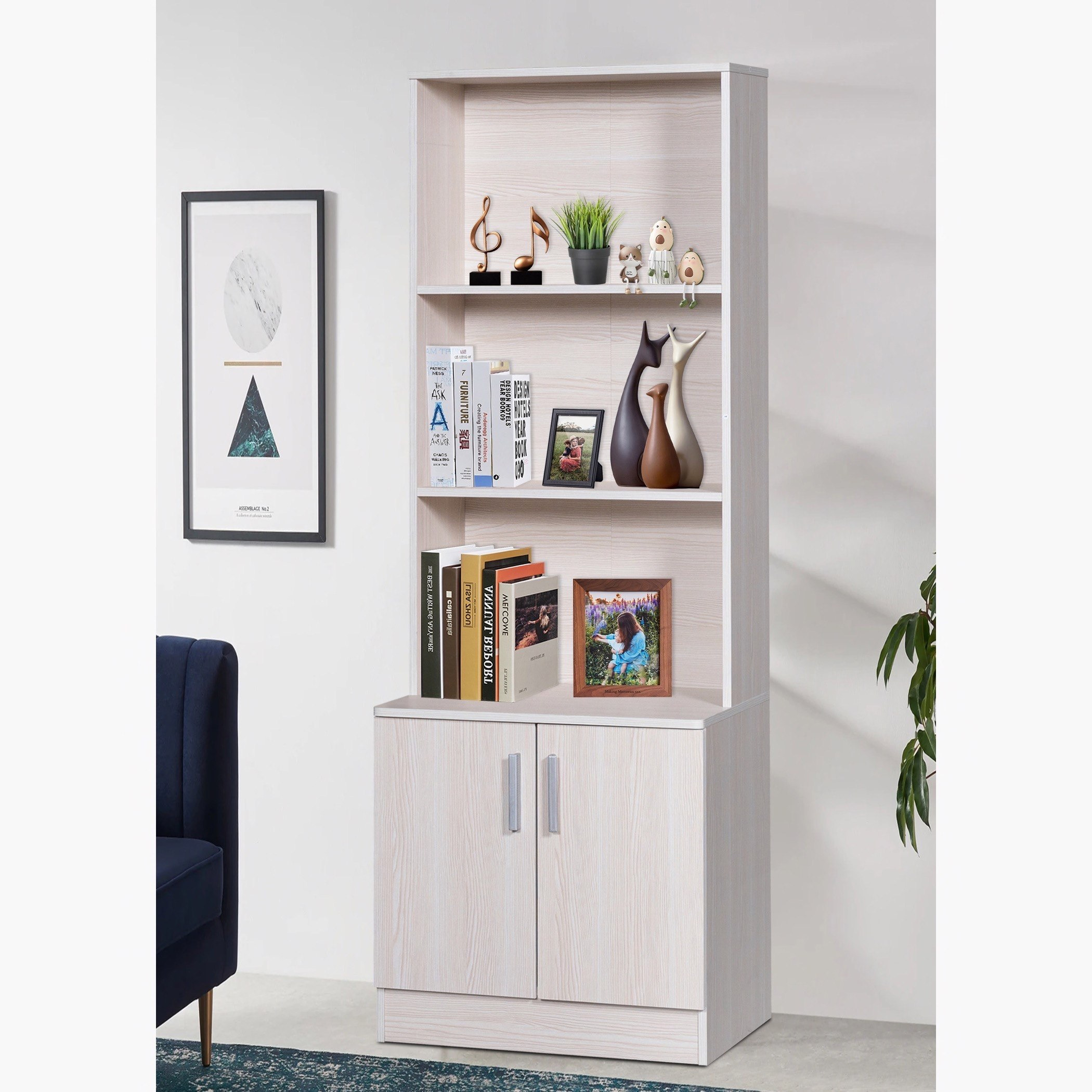 Bella wide deals open etagere bookcase