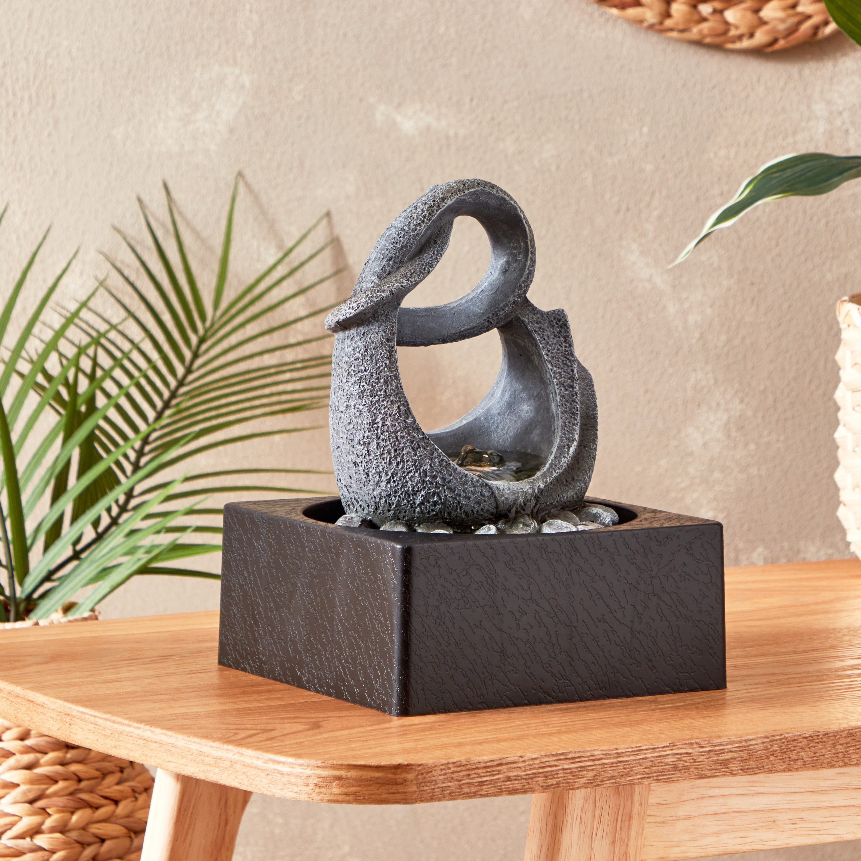 Belen Modern Fountain with LED Light - 18x18x24 cm-hbxhomeware-hbxdecorandfurnishings-image-1