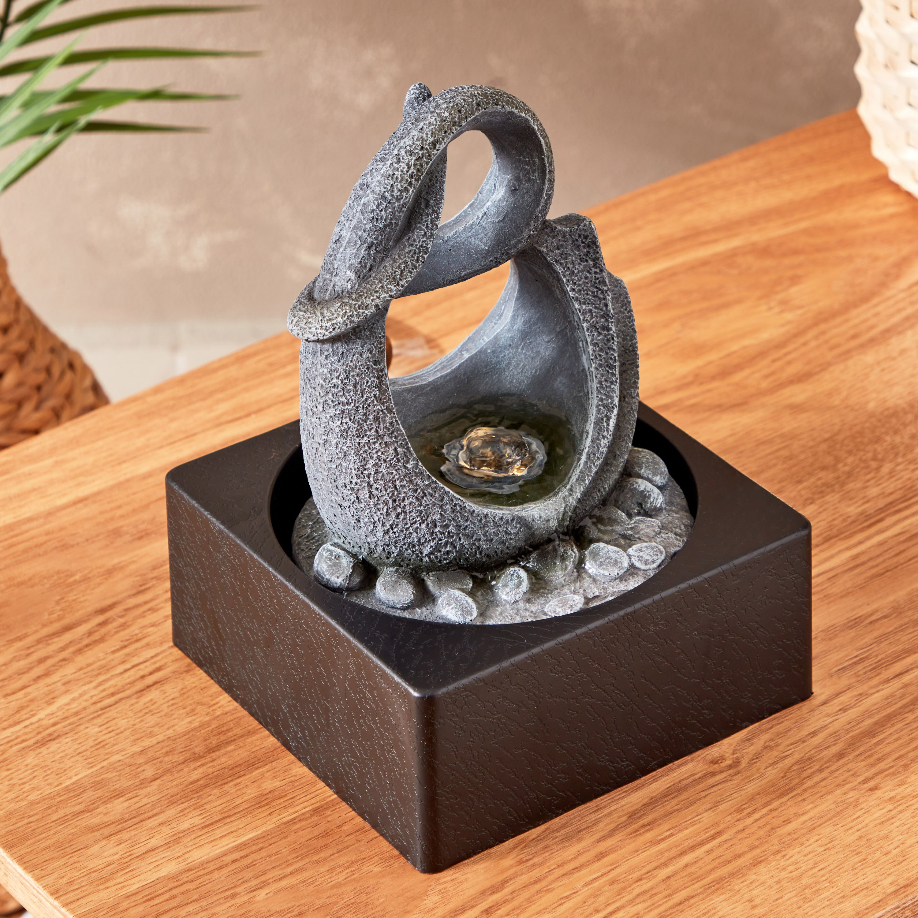 Belen Modern Fountain with LED Light - 18x18x24 cm-hbxhomeware-hbxdecorandfurnishings-image-2