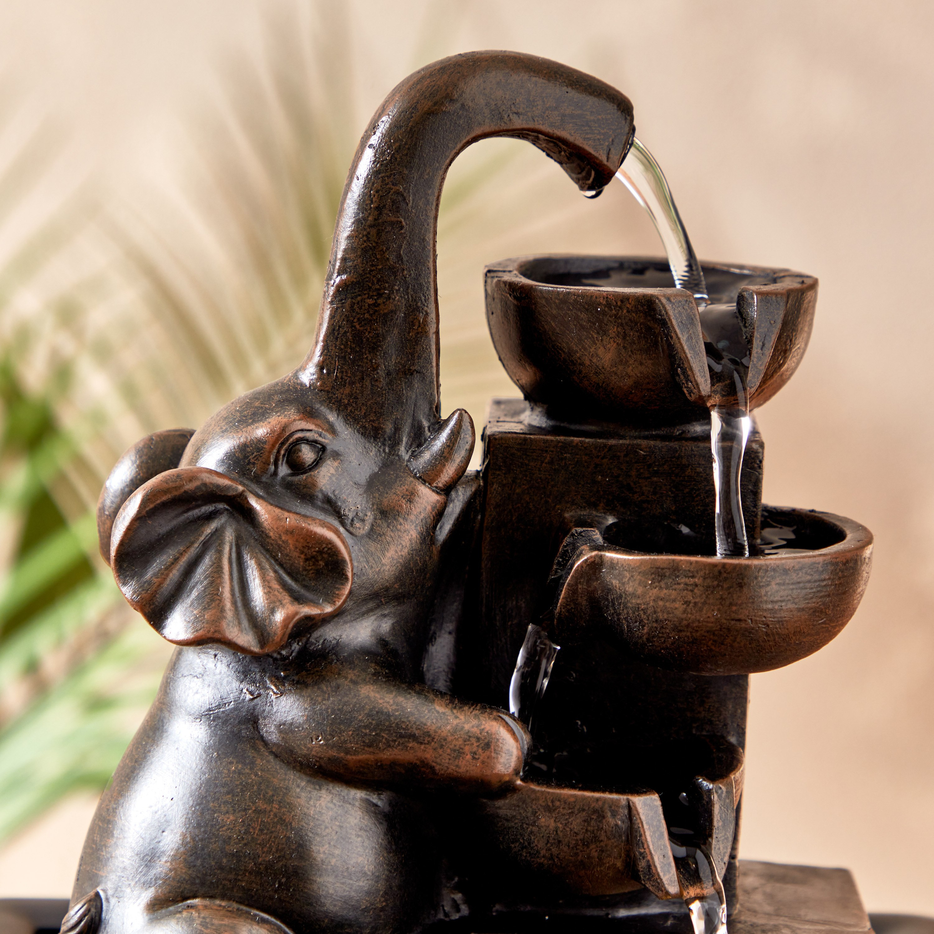 Belen Elephant Fountain with LED Light - 21x17x25 cm-hbxhomeware-hbxdecorandfurnishings-image-3