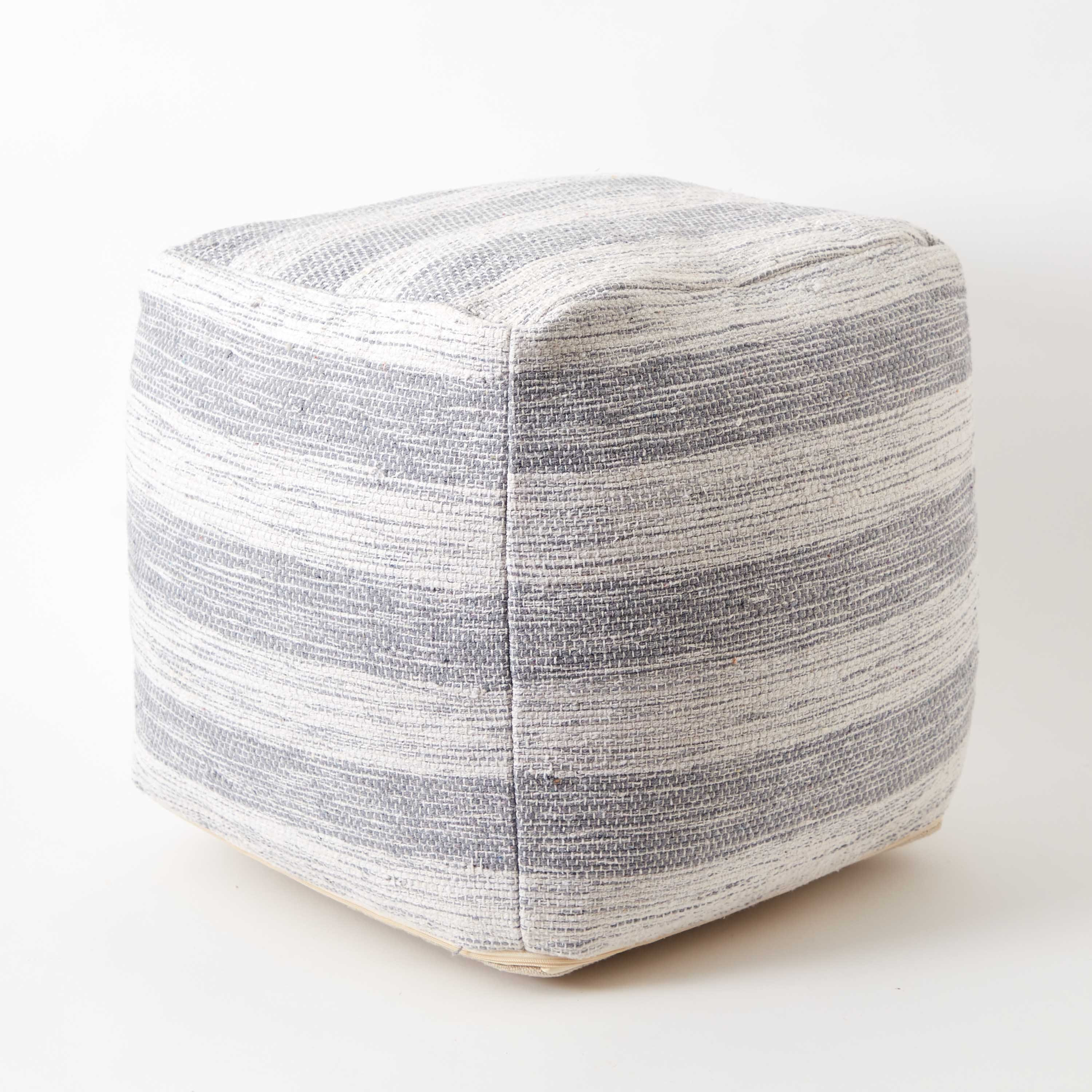 Madison Cotton Pouf - 45x45x40 cm-hbxlivingroom-sofasandarmchairs-ottomansandfootstools-image-6