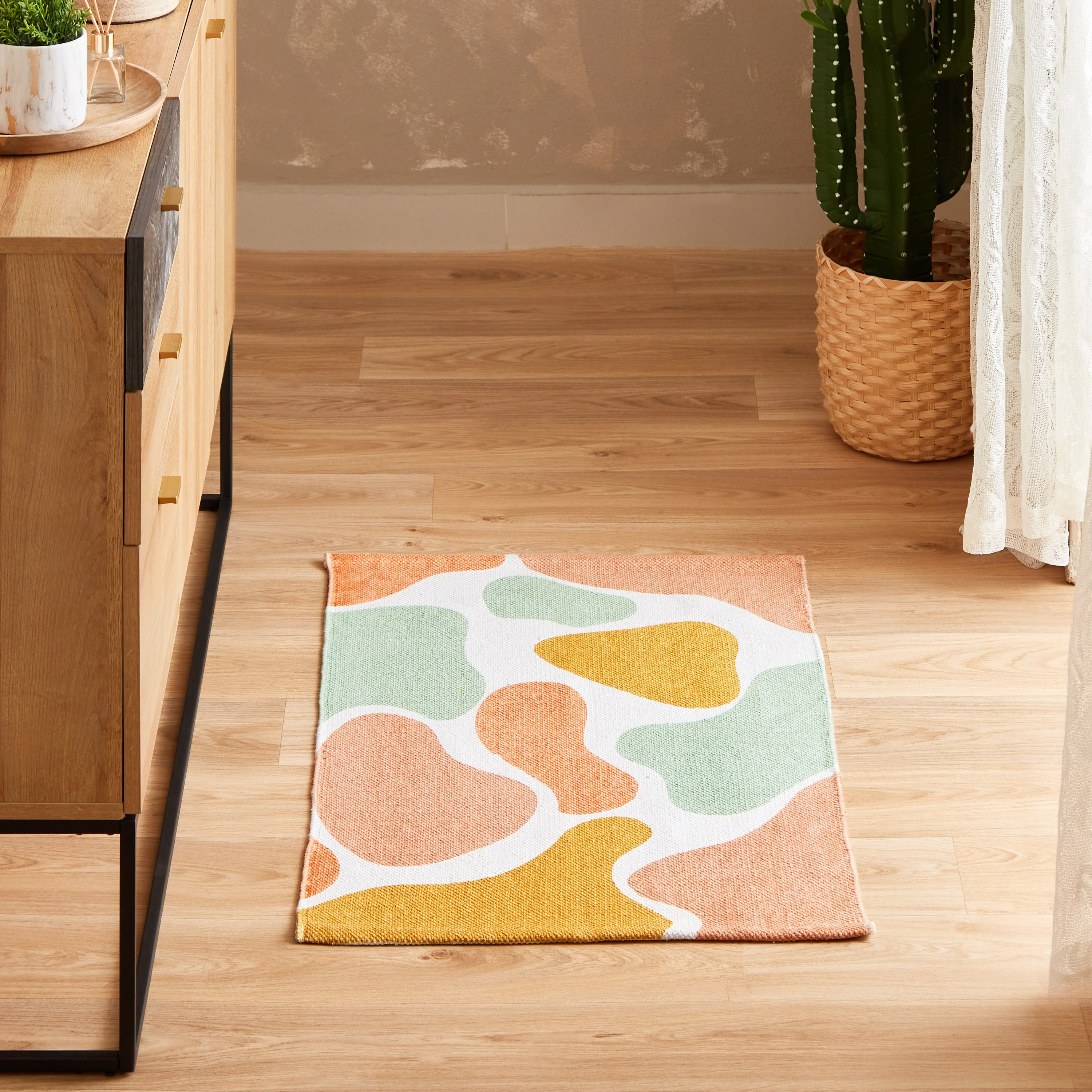 Oliver Vivid Cotton Dhurrie - 60x90 cm-hbxdecorandfurnishings-floorcoverings-rugs-image-1