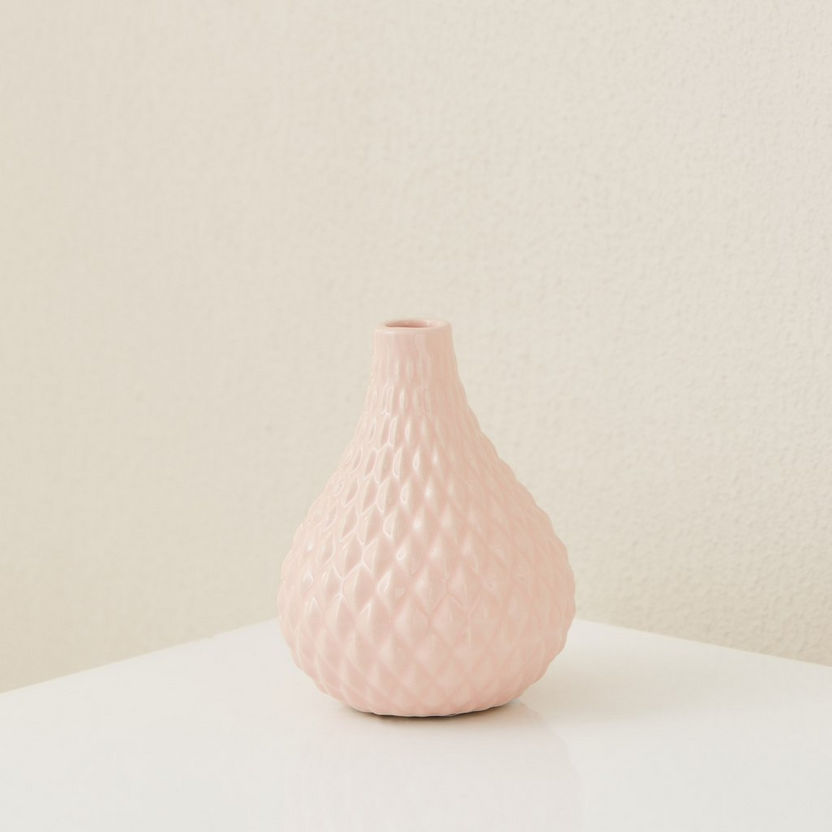 Sansa Stoneware Circular Nola Vase - 11x11x13 cm-Vases-image-1