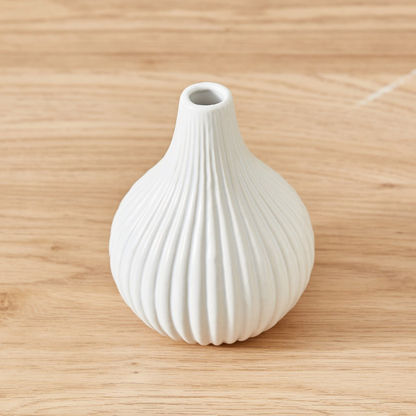 Sansa Stoneware Circular Nola Vase - 11x11x13 cm