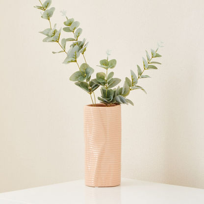 Sansa Ceramic Pinched Vase - 10.5x10.5x22 cms