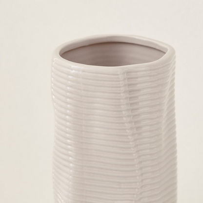 Sansa Ceramic Pinched Vase - 11.5x11.5x27.5 cm