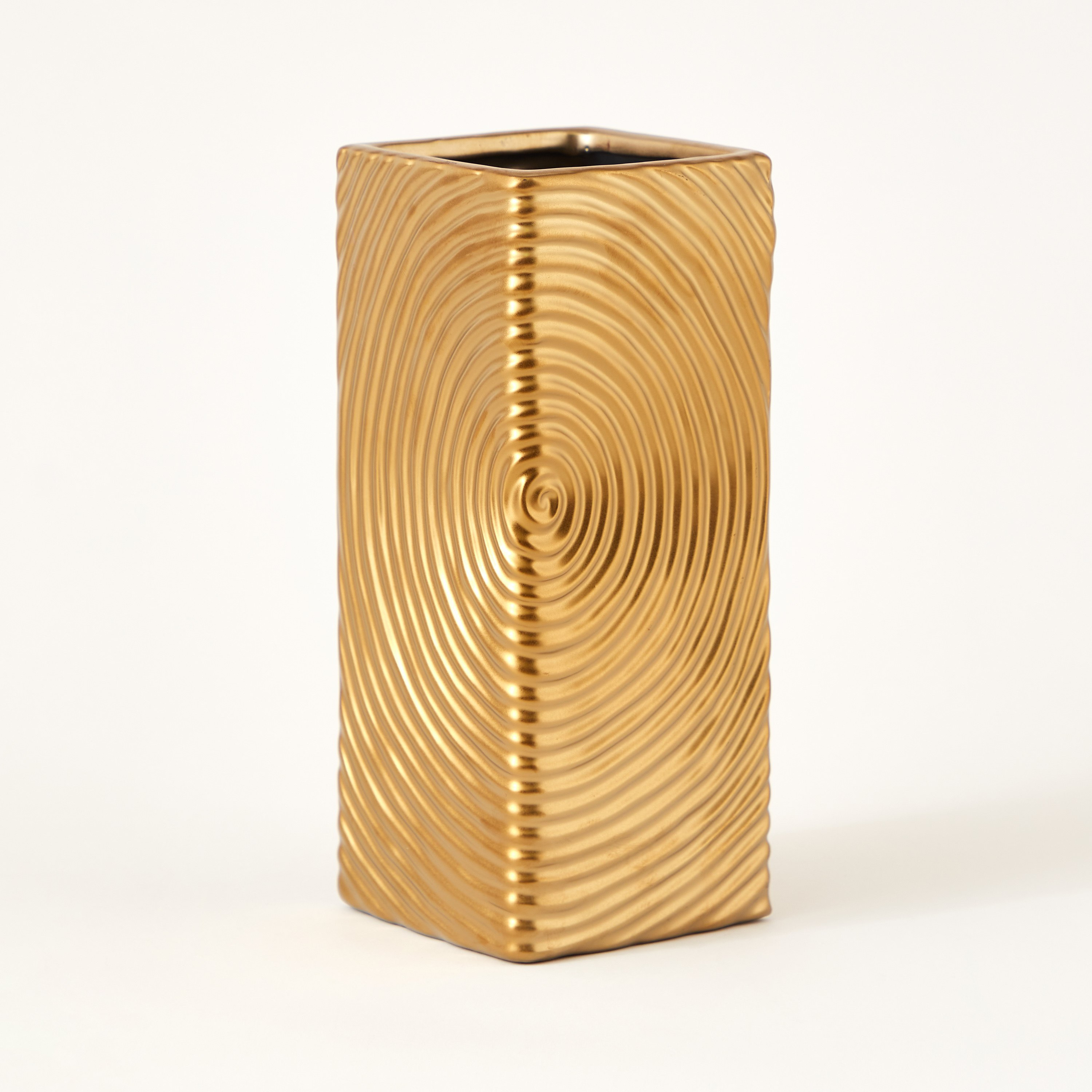مزهرية سيراميك مضلعة من سانسا - 10.5x10.5x25 سم-hbxhomeware-hbxdecorandfurnishings-image-6