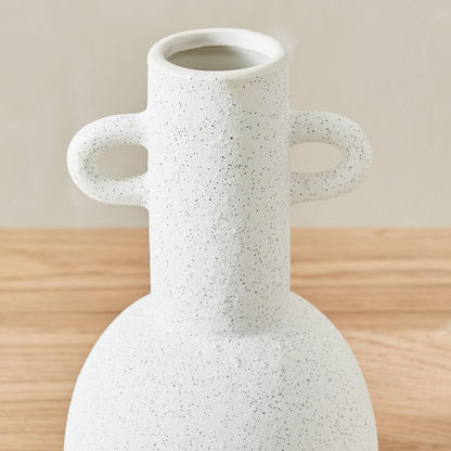 Sansa Ceramic Vase with Handle - 14x14x24 cms
