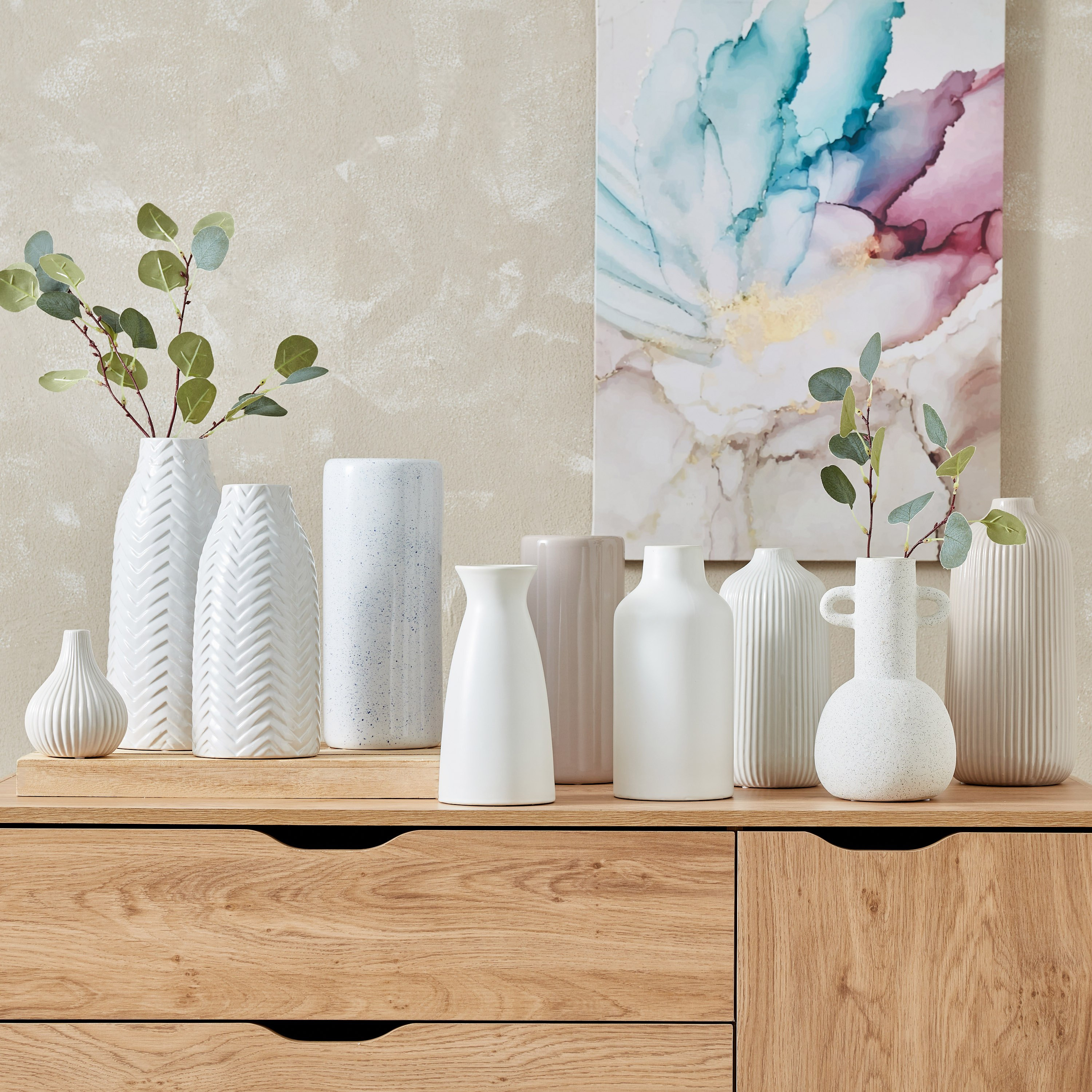 مزهرية سيراميك بمقبض من سانسا - 14x14x24 سم-hbxhomeware-hbxdecorandfurnishings-image-6