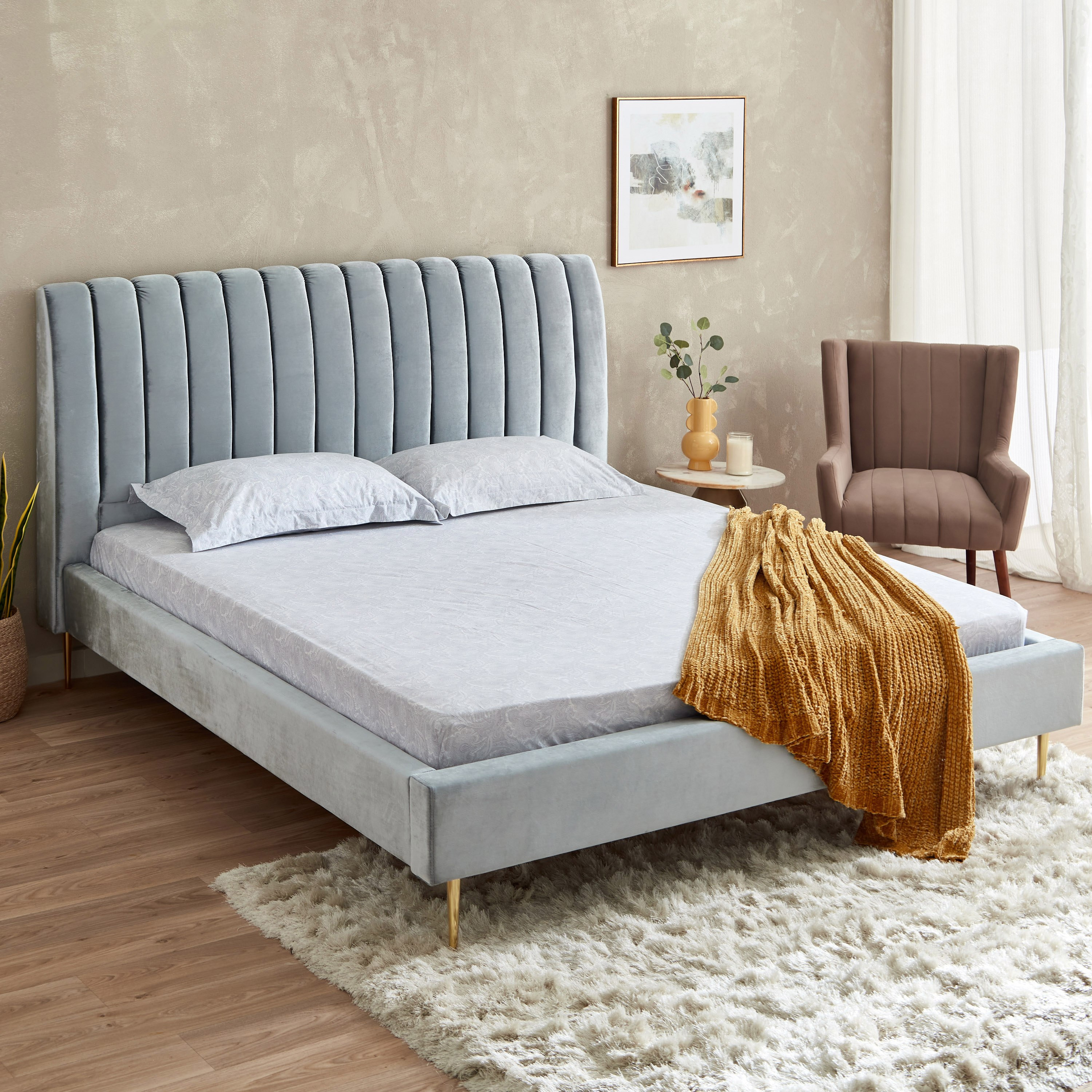 شرشف مسطح كينج/ سوبر كينج بطبعات بيزلي من فالور - 270x260 سم-hbxhomeware-hbxbedroom-image-5