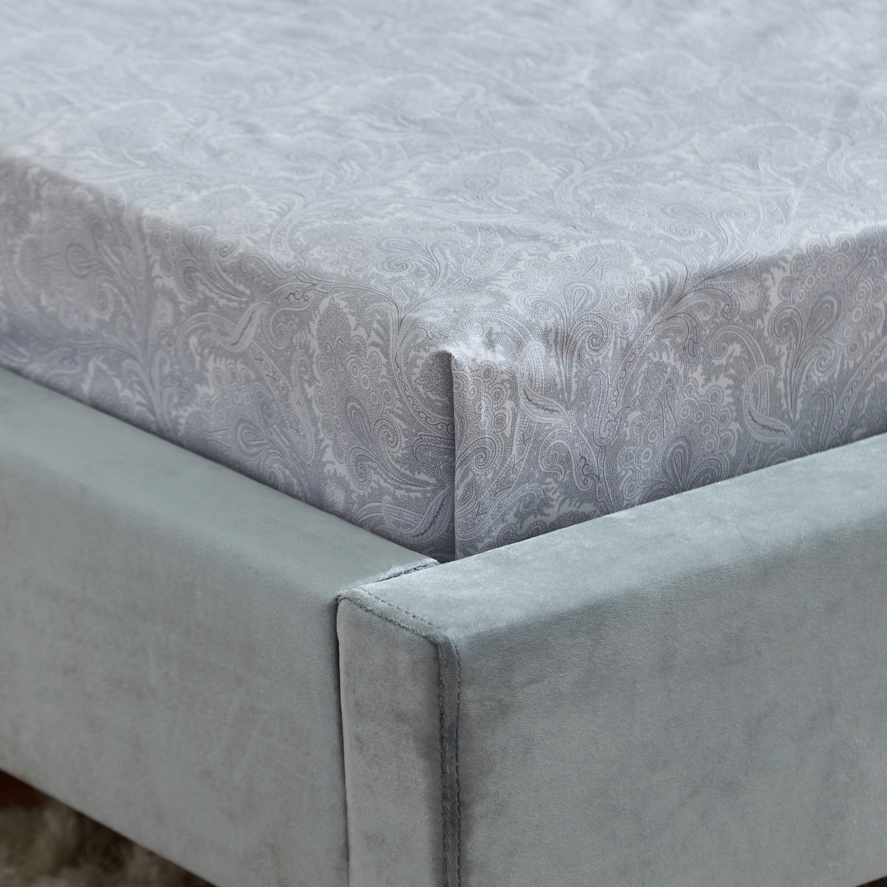 شرشف مسطح كينج/ سوبر كينج بطبعات بيزلي من فالور - 270x260 سم-hbxhomeware-hbxbedroom-image-6