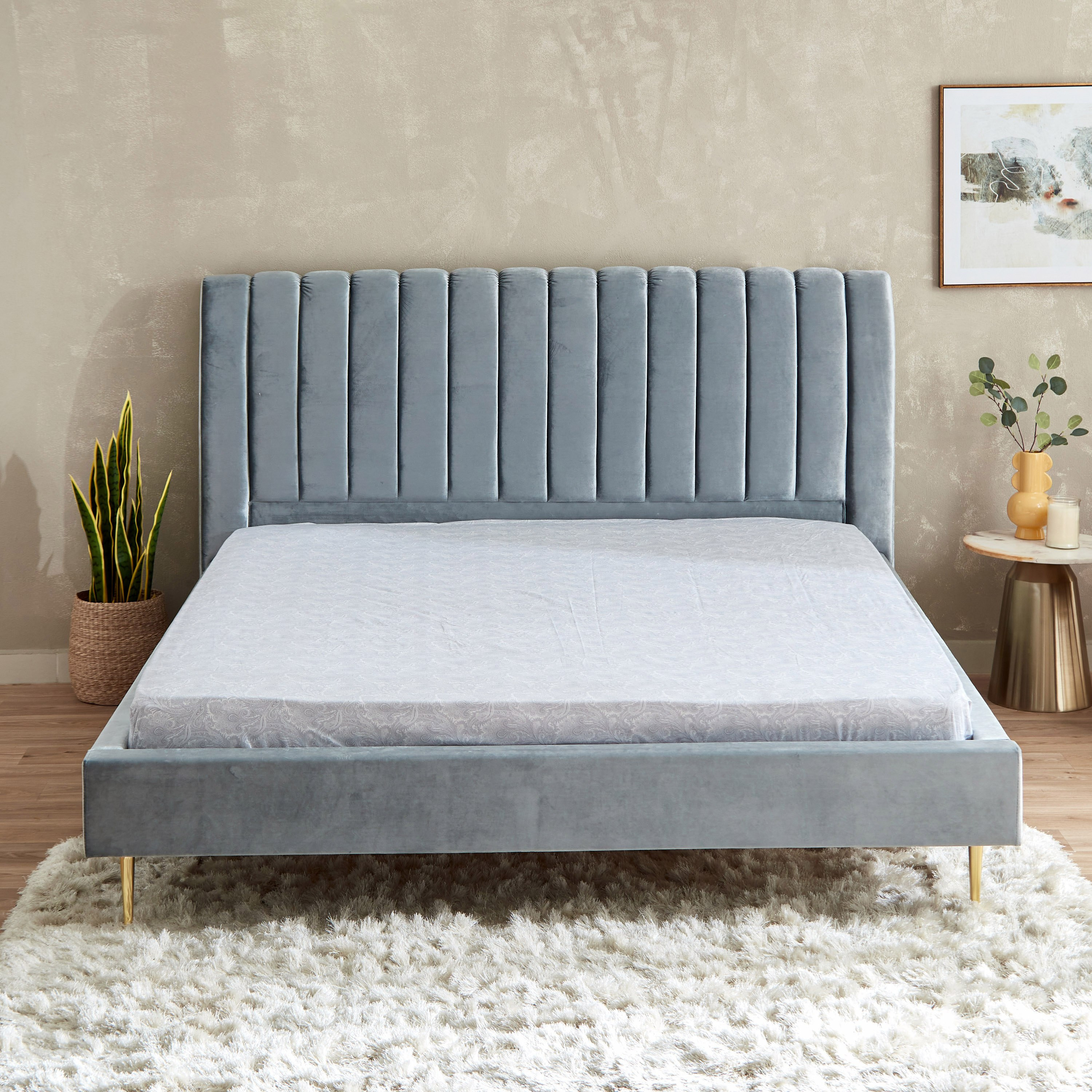 شرشف مطّاطي سوبر كينج بطبعات بيزلي من فالور - 200x200+33 سم-hbxhomeware-hbxbedroom-image-2