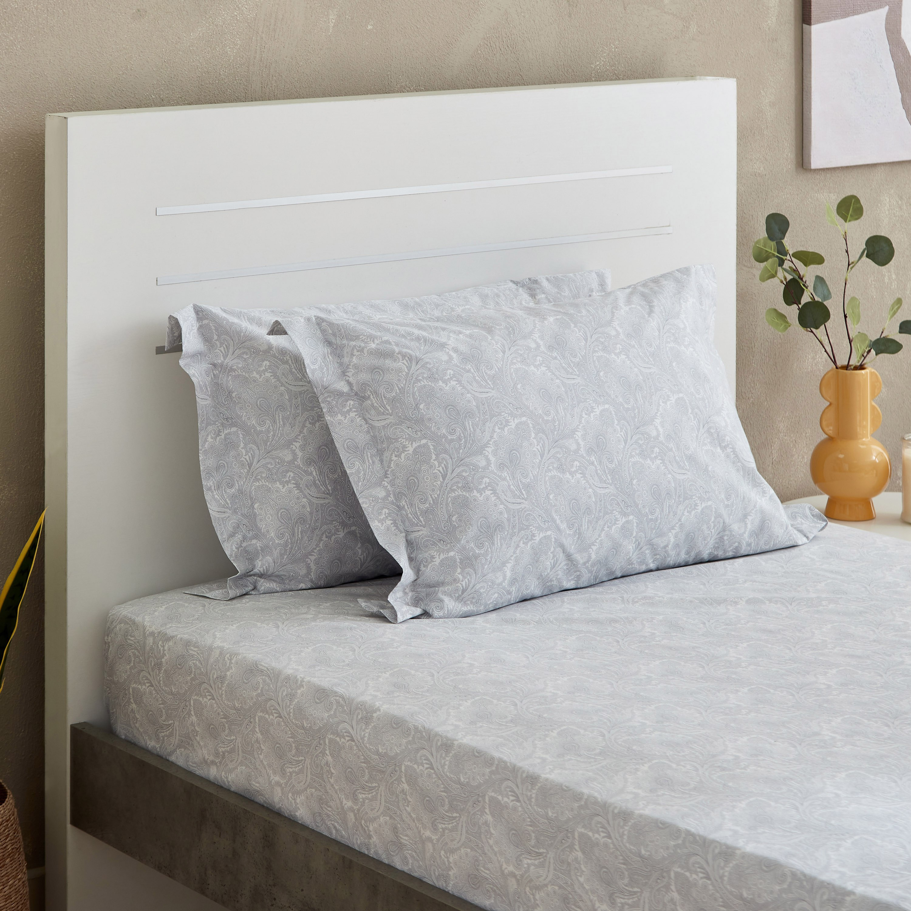 طقم غطاء وسادة بطبعات بيزلي قطعتين من فالور - 50x75+5 سم-hbxhomeware-hbxbedroom-image-1