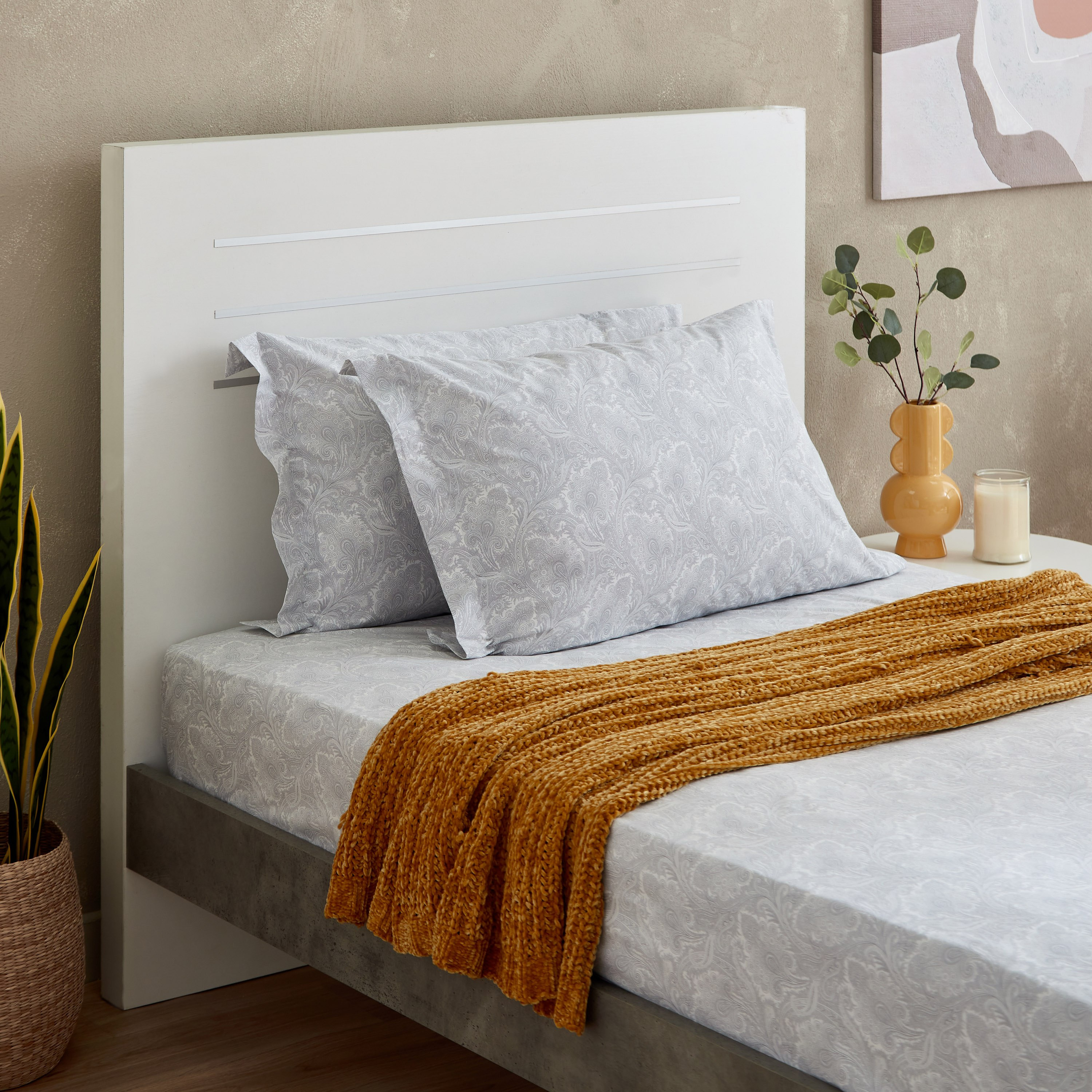 طقم غطاء وسادة بطبعات بيزلي قطعتين من فالور - 50x75+5 سم-hbxhomeware-hbxbedroom-image-5