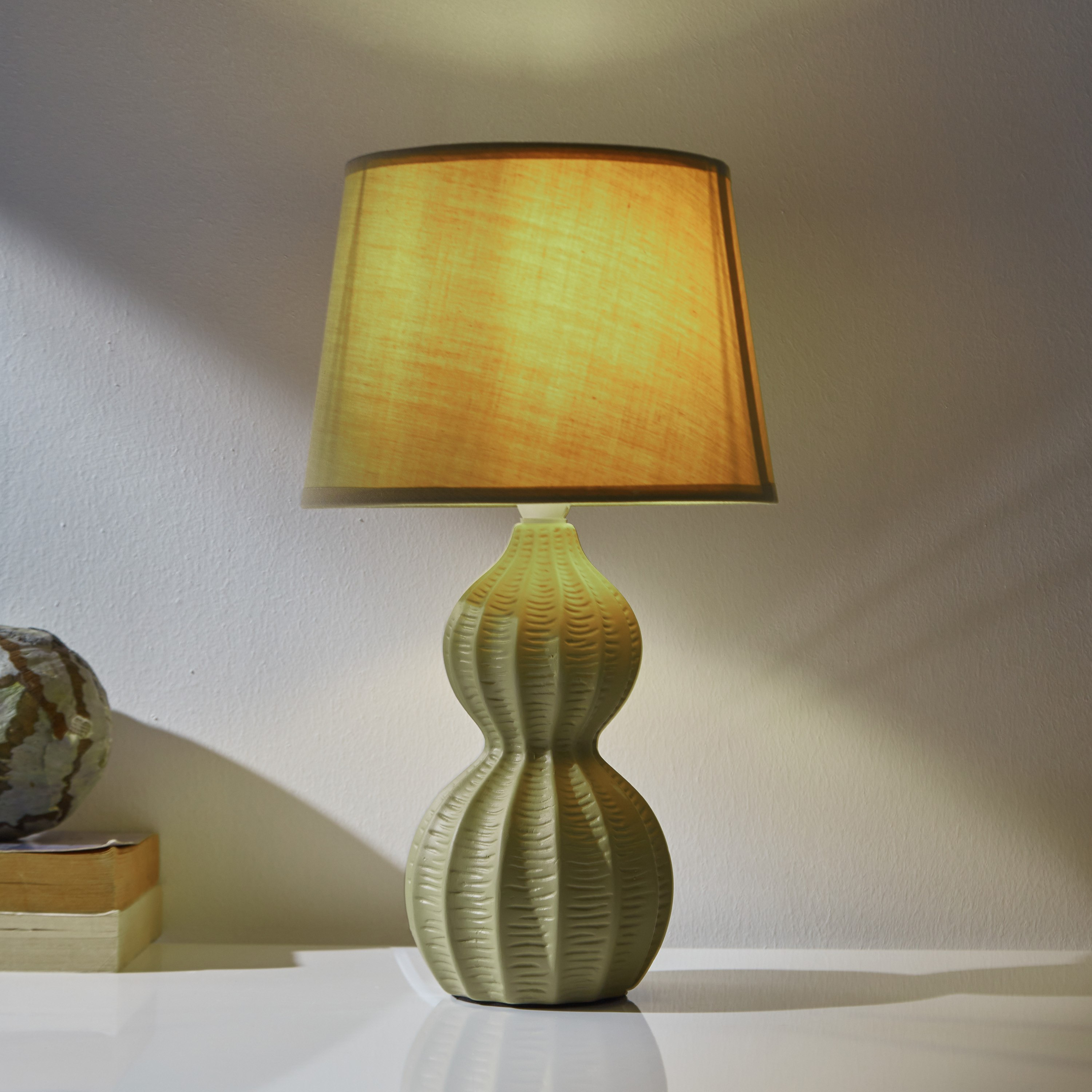 مصباح طاولة سيراميك من فيلورين - 20x35.5 سم-hbxlivingroom-lighting-tablelamps-image-2