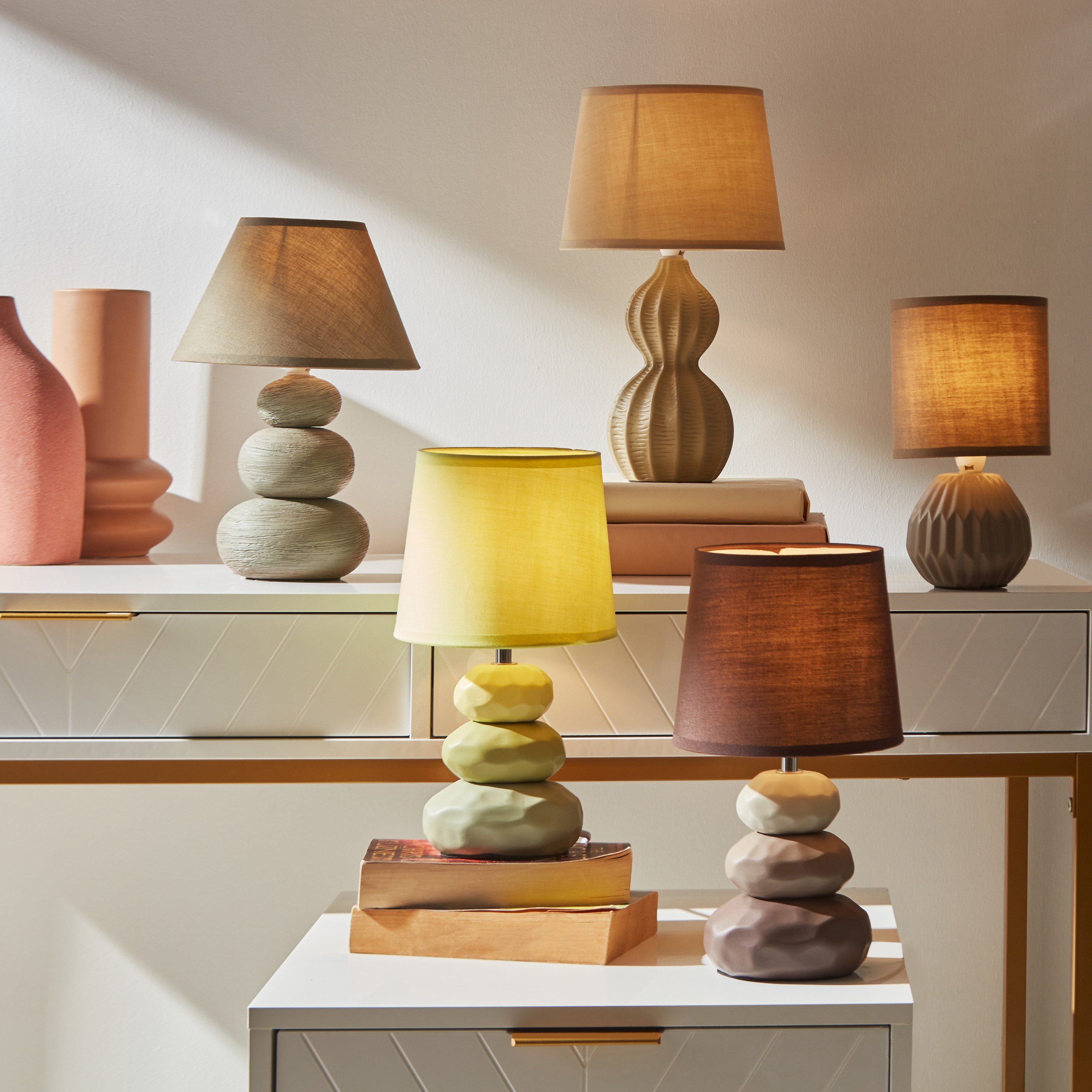 مصباح طاولة سيراميك من فيلورين - 20x35.5 سم-hbxlivingroom-lighting-tablelamps-image-5