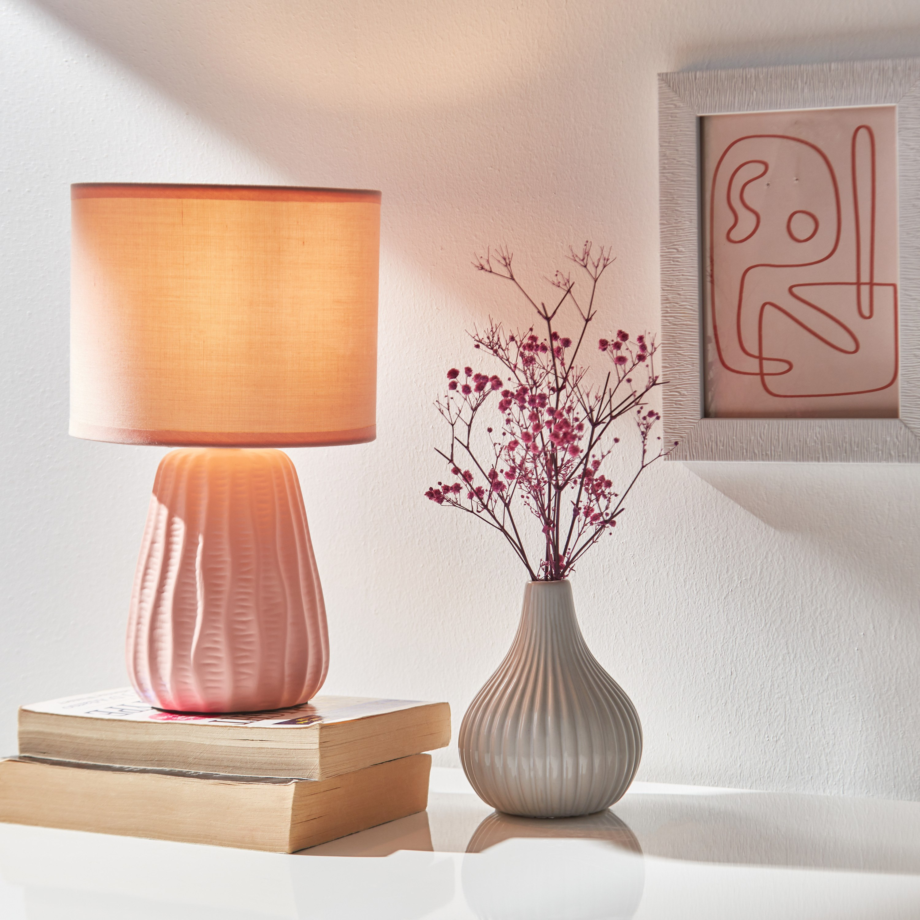 مصباح طاولة سيراميك من فيلورين - 16.5x28 سم-hbxlivingroom-lighting-tablelamps-image-5