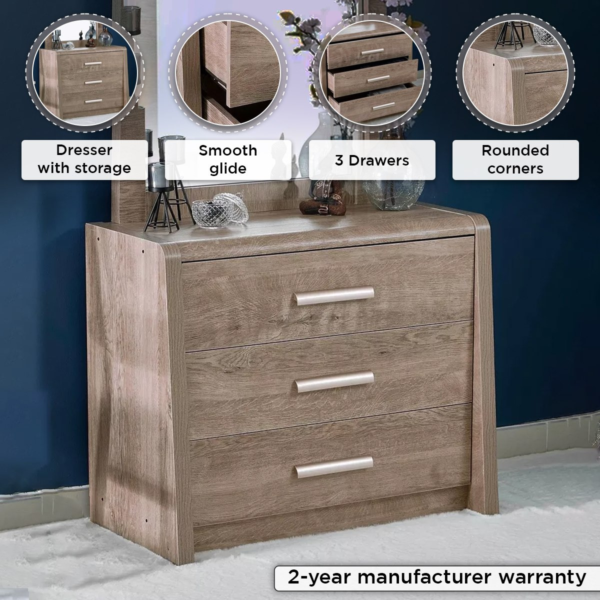Curvy 3-Drawer Young Dresser without Mirror-hbxfurniture-kidsroom-kidsdressersandmirrors-image-4