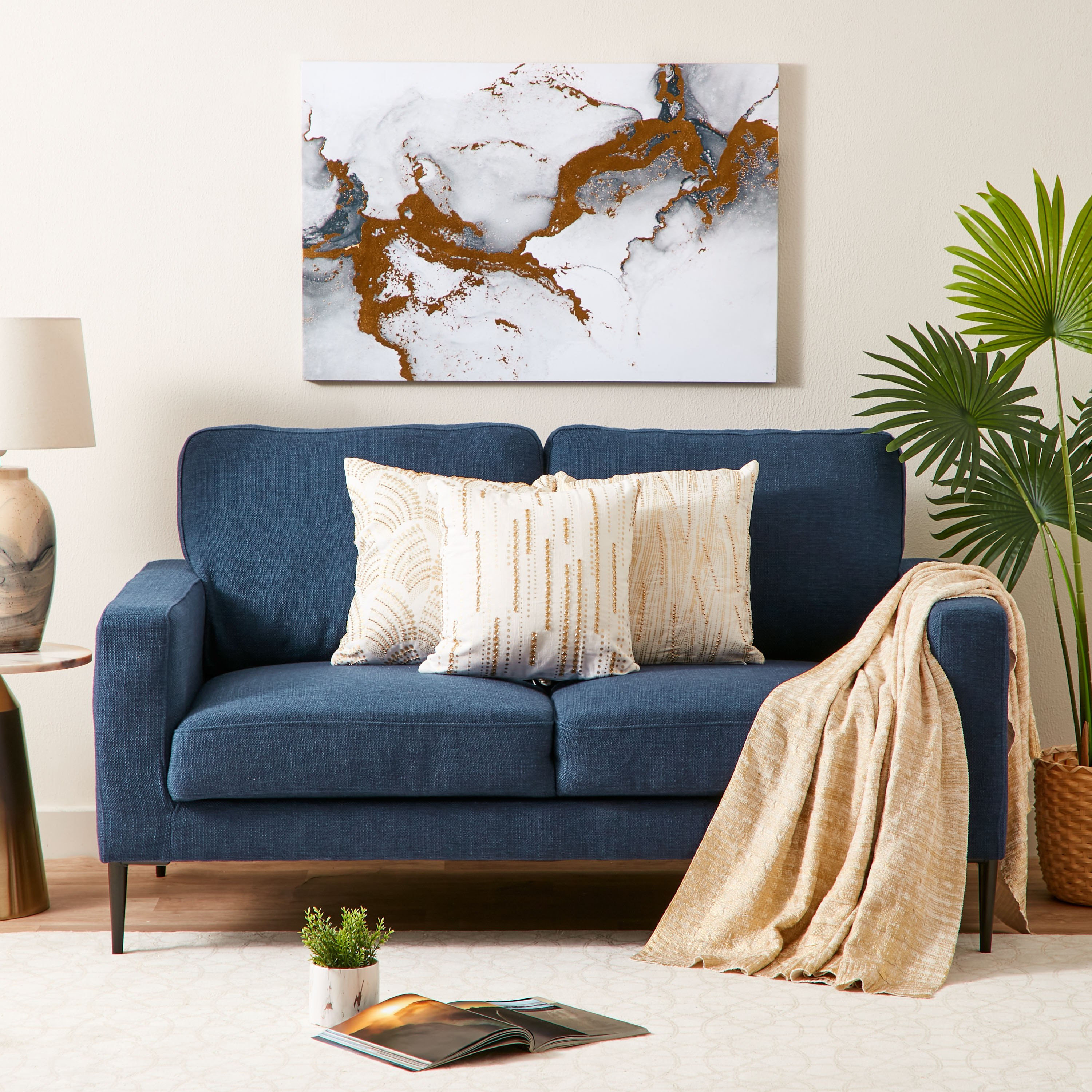 غطاء وسادة بخرز وطبعات رقائق معدنية من إيلونا - 40x40 سم-hbxhomeware-cushionsandcovers-cushioncovers-image-4