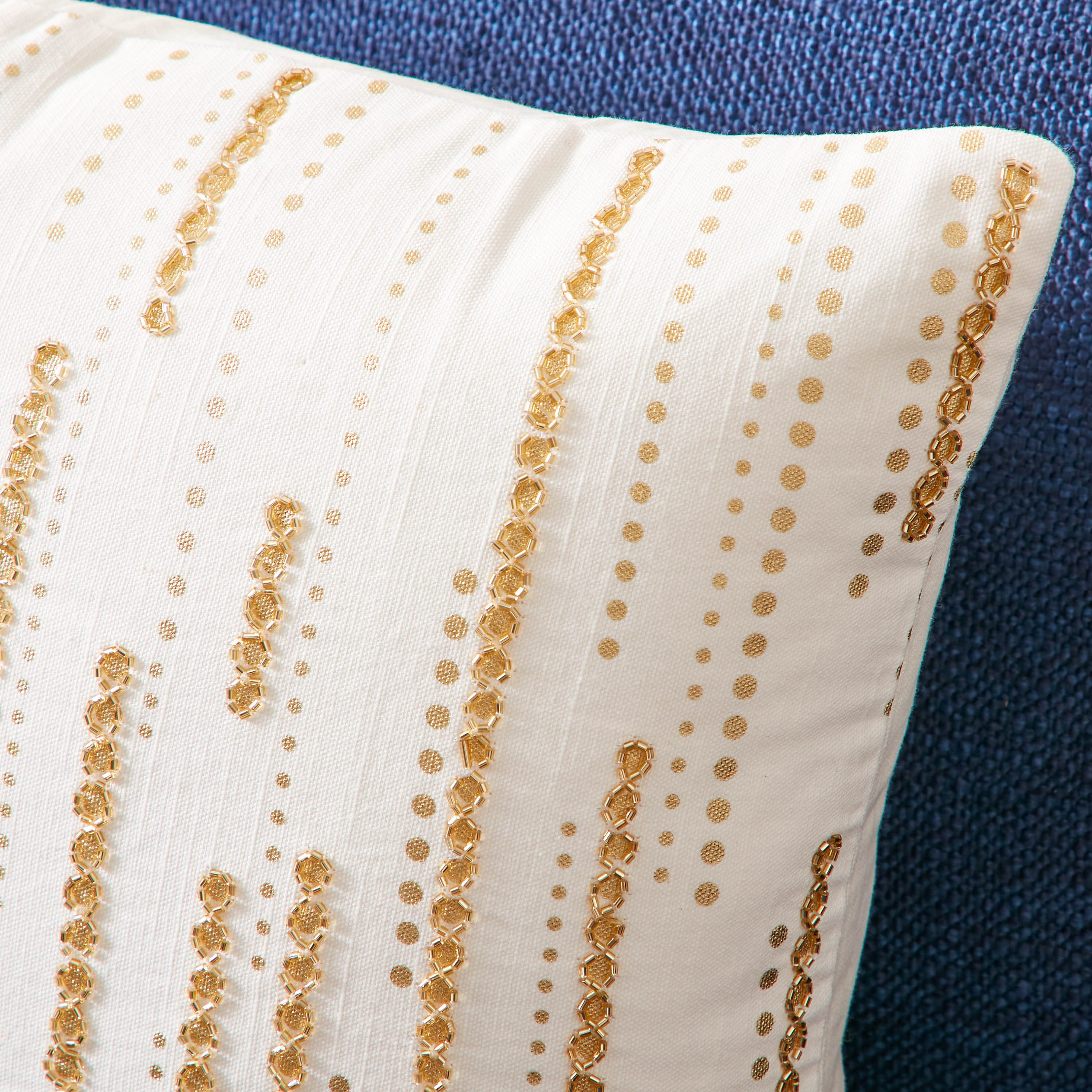 غطاء وسادة بخرز وطبعات رقائق معدنية من بلين - 40x40 سم-hbxhomeware-cushionsandcovers-cushioncovers-image-2