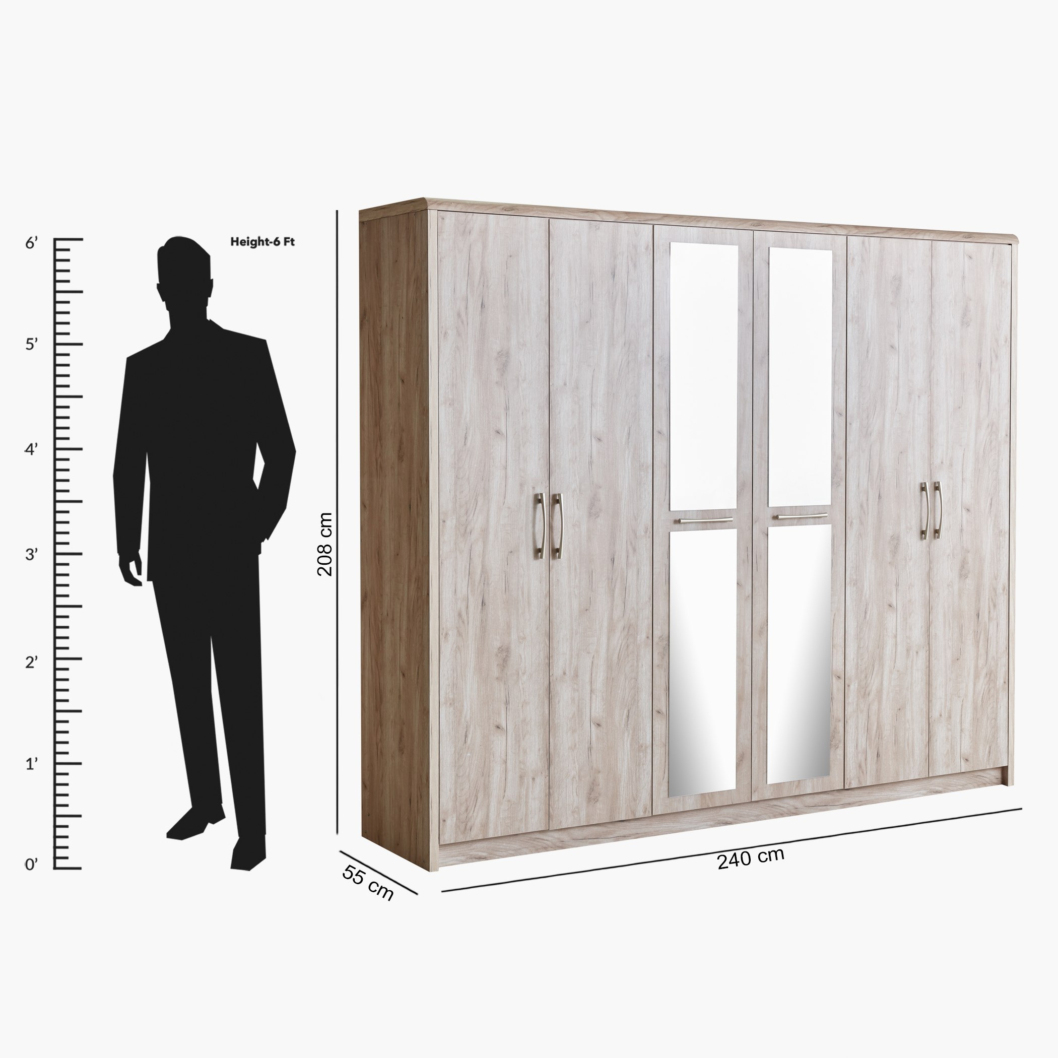 Chelsea 6-Door Wardrobe with Mirror-hbxfurniture-wardrobes-image-12