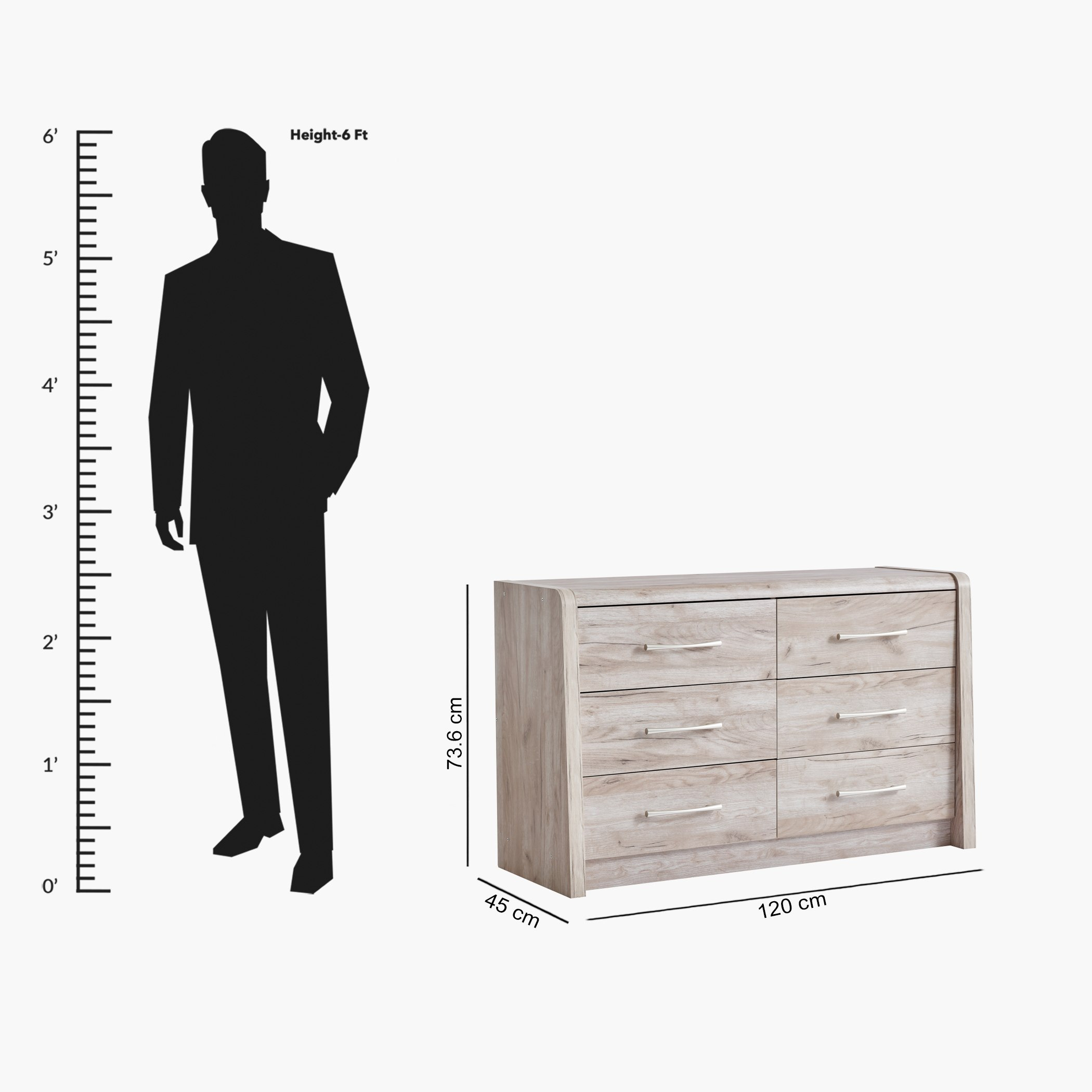 طاولة تزيين ماستر 6 أدراج دون مرآة من تشيلسي-hbxfurniture-bedroom-dressersandmirrors-image-12