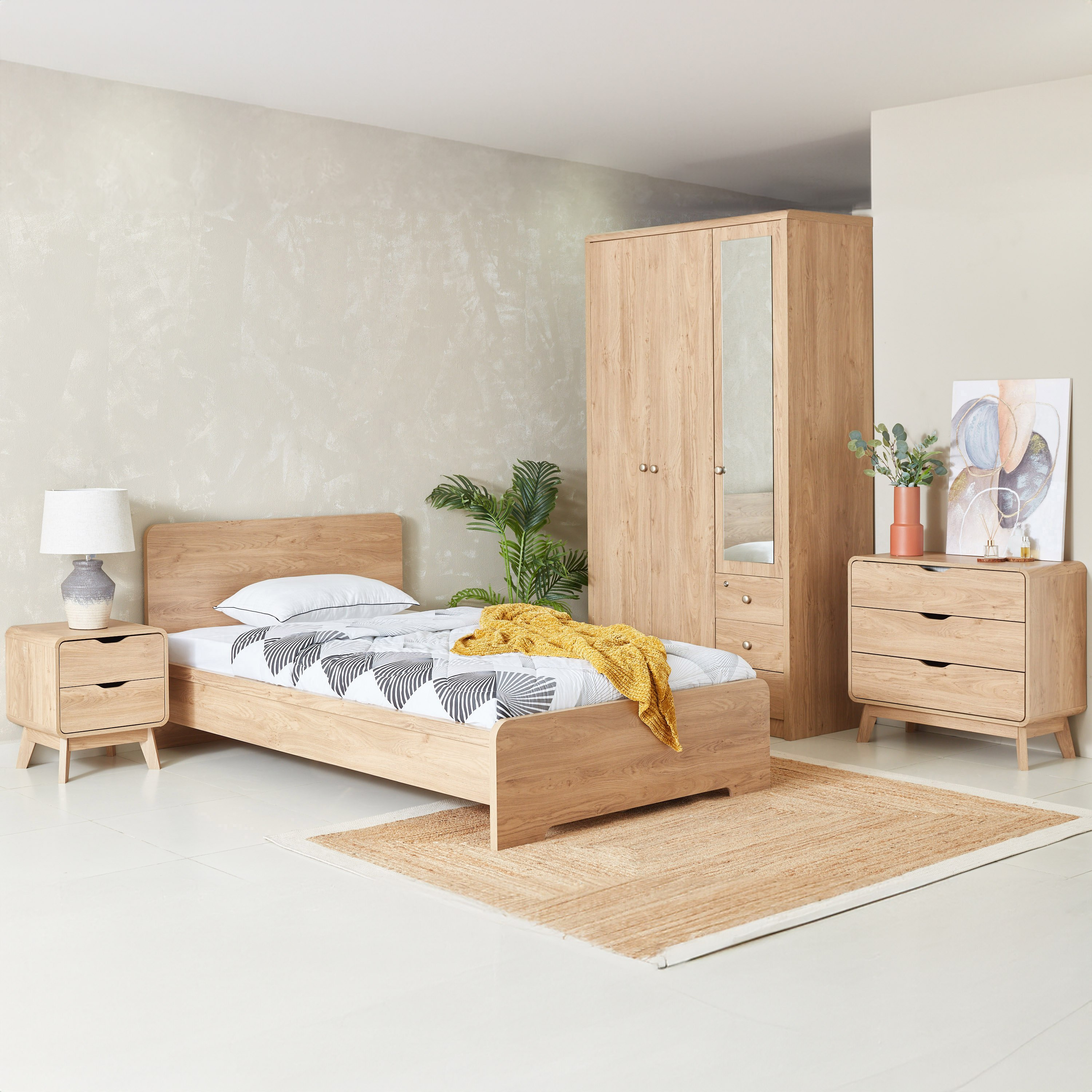 Nordica 3-Door Wardrobe with Mirror and 3 Drawers-hbxfurniture-wardrobes-image-12