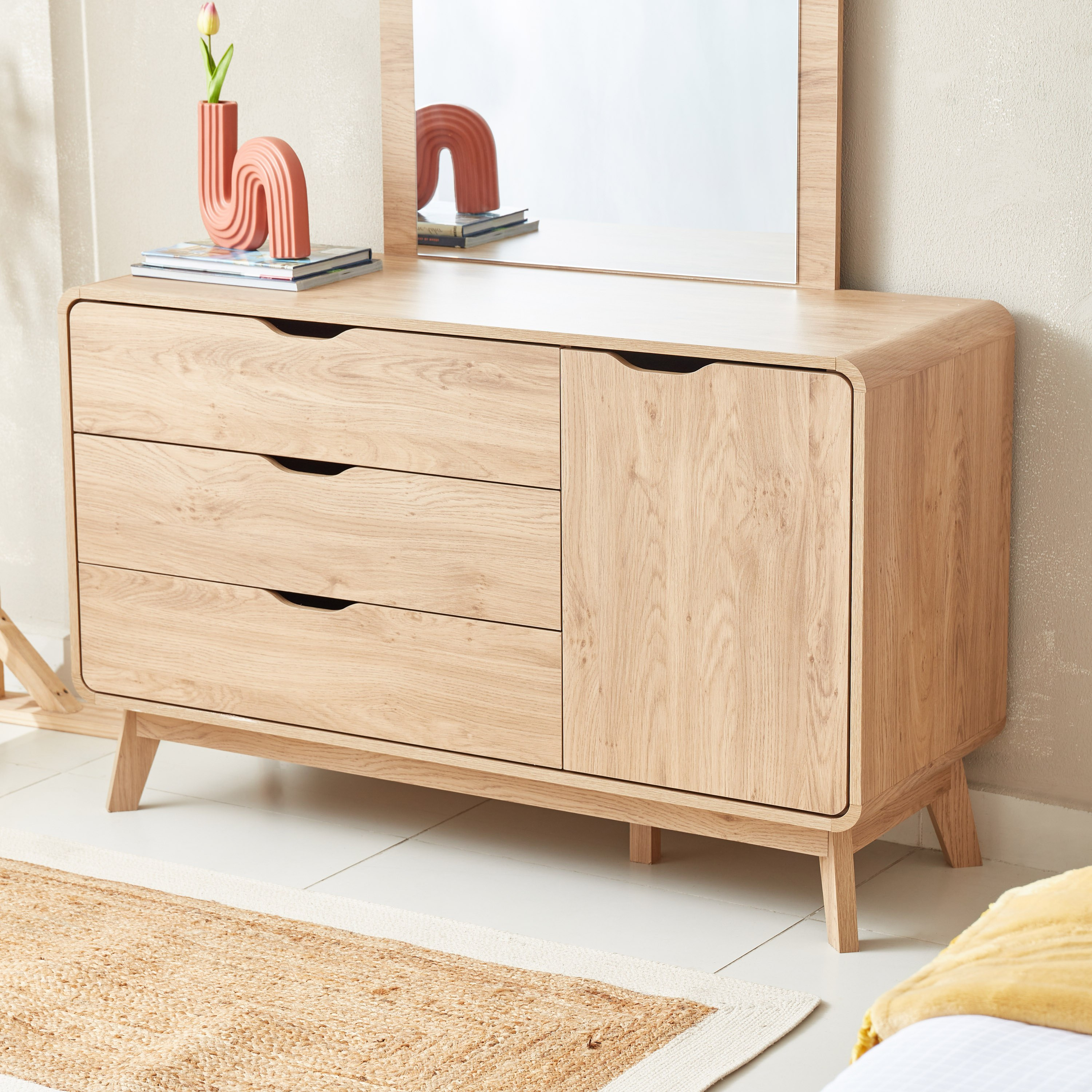 Nordica 3-Drawer 1-Door Master Dresser without Mirror -hbxfurniture-bedroom-dressersandmirrors-image-2