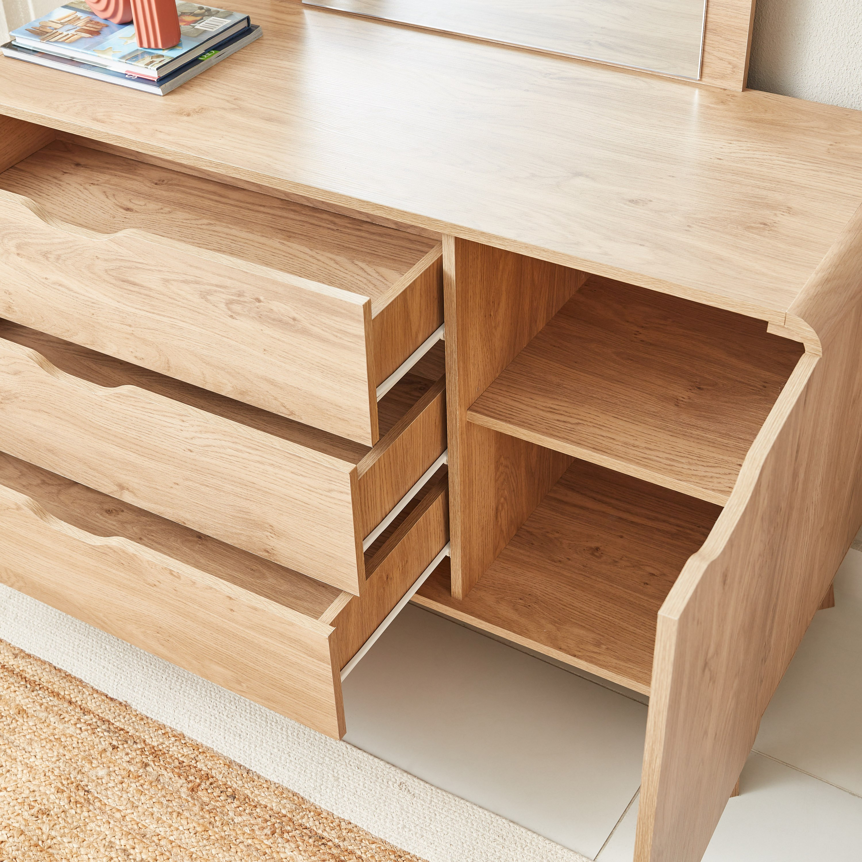 Nordica 3-Drawer 1-Door Master Dresser without Mirror -hbxfurniture-bedroom-dressersandmirrors-image-7