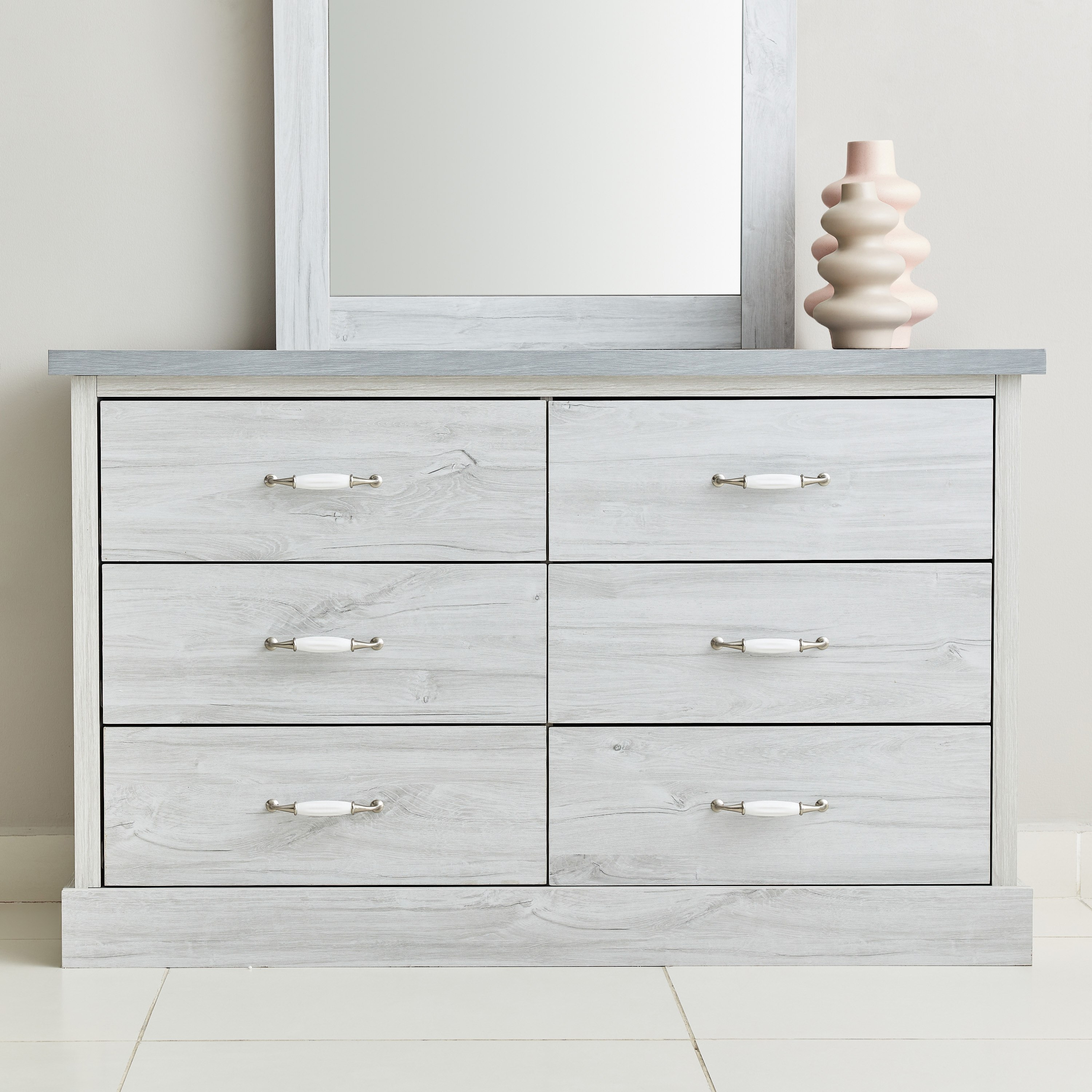 طاولة تزيين ماستر 6 أدراج دون مرآة من أوستن-hbxfurniture-bedroom-dressersandmirrors-image-1