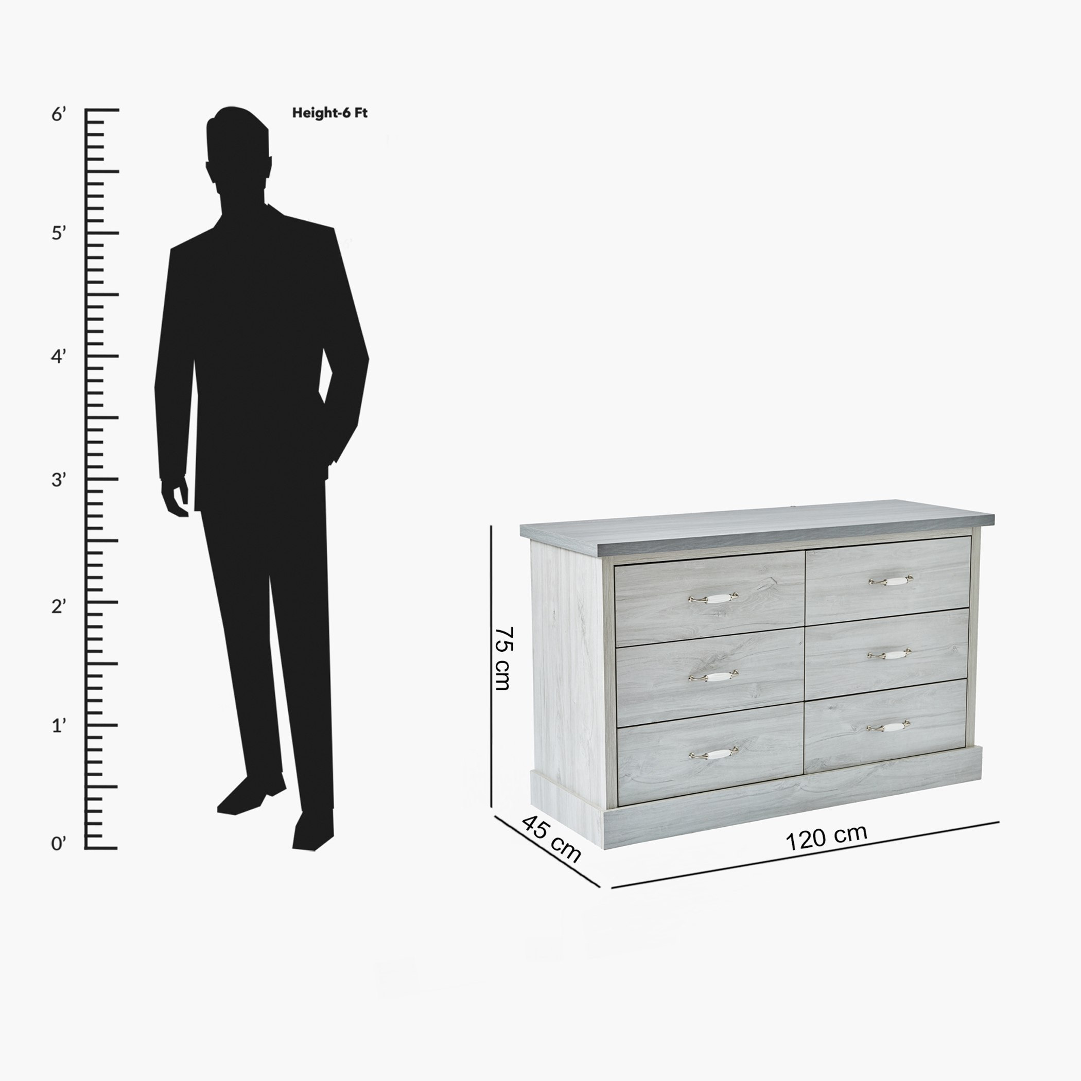 طاولة تزيين ماستر 6 أدراج دون مرآة من أوستن-hbxfurniture-bedroom-dressersandmirrors-image-9