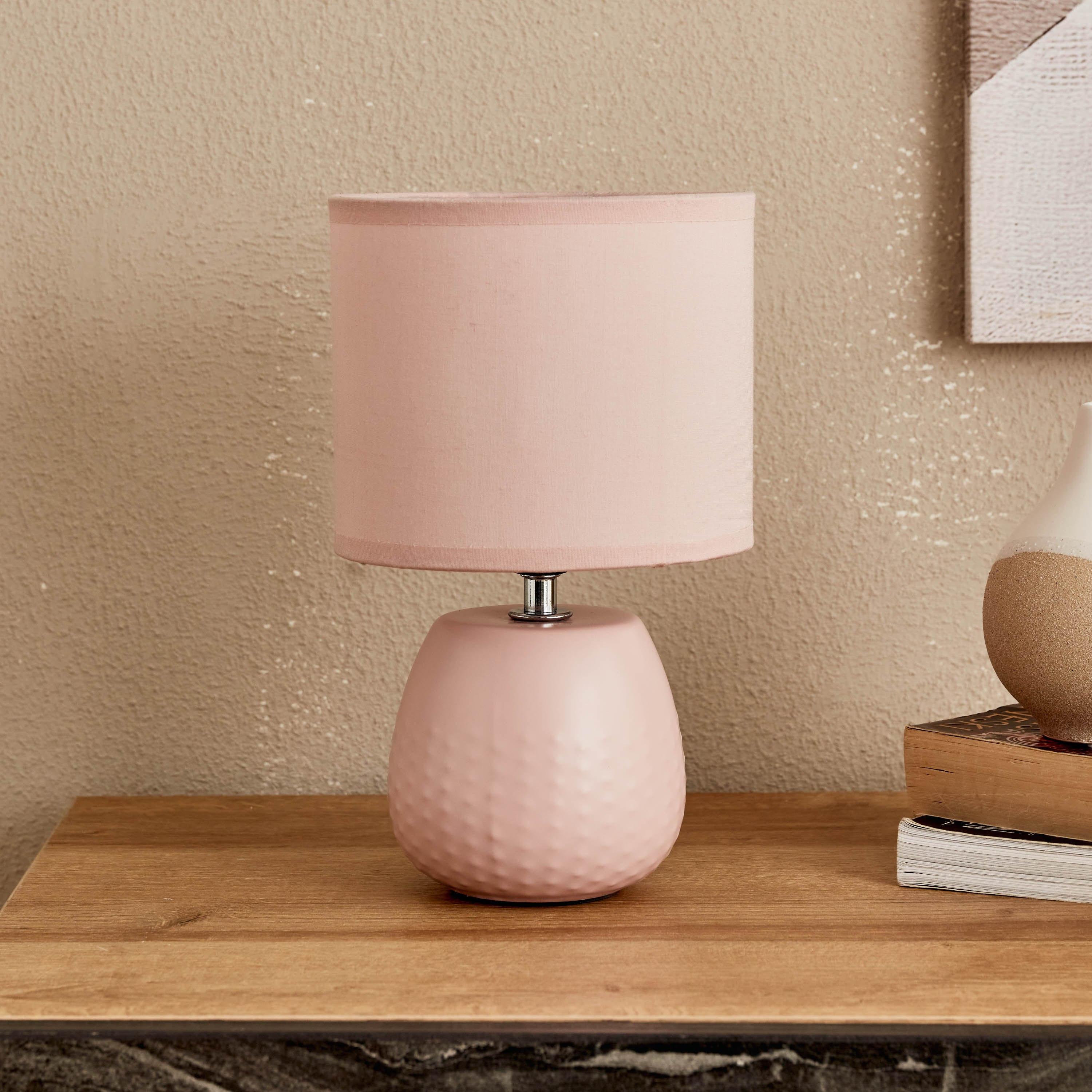 مصباح طاولة سيراميك من كلارك - 15.5x15.5x25 سم-hbxlivingroom-lighting-tablelamps-image-1