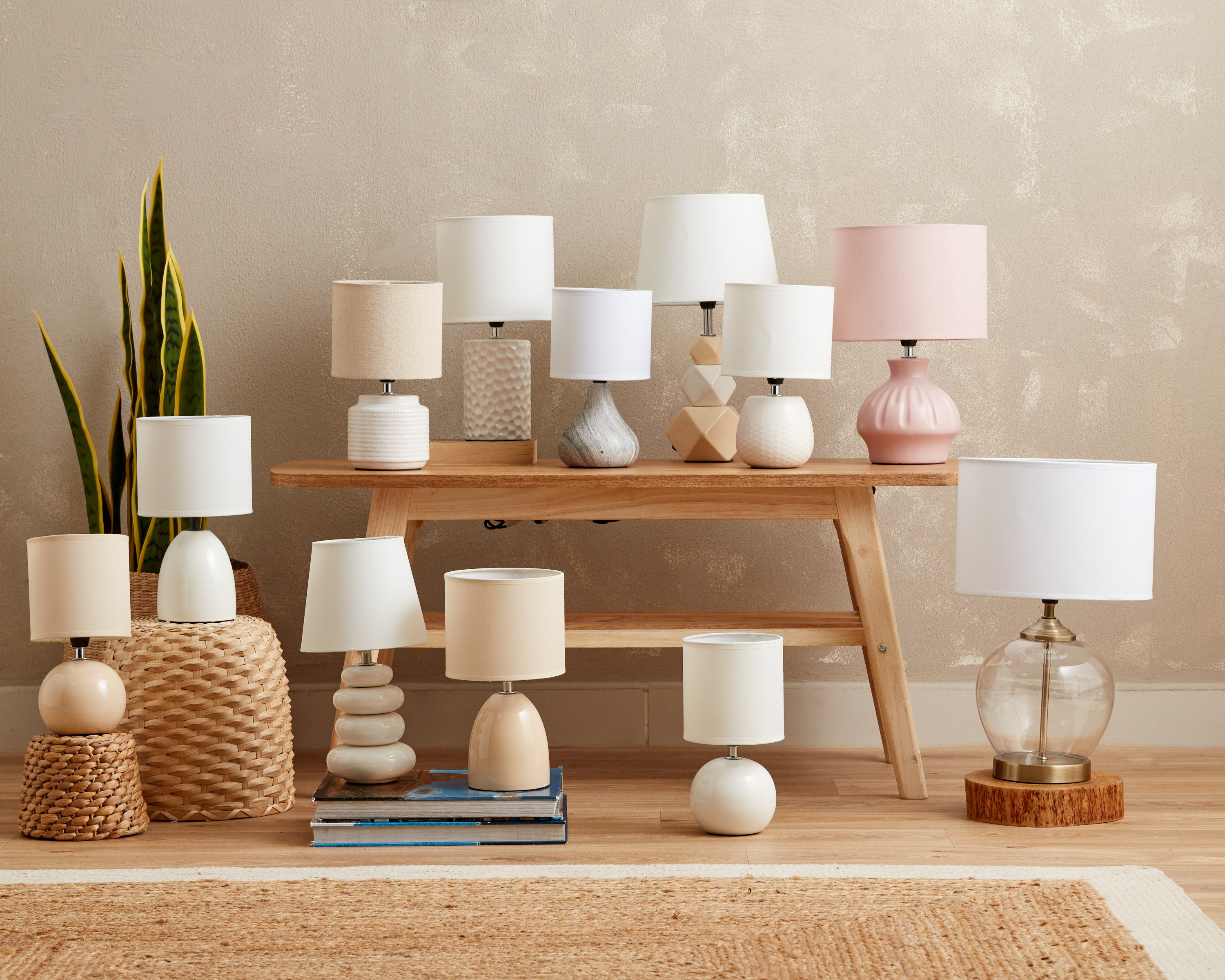 مصباح طاولة سيراميك من كلارك - 15.5x15.5x25 سم-hbxlivingroom-lighting-tablelamps-image-5