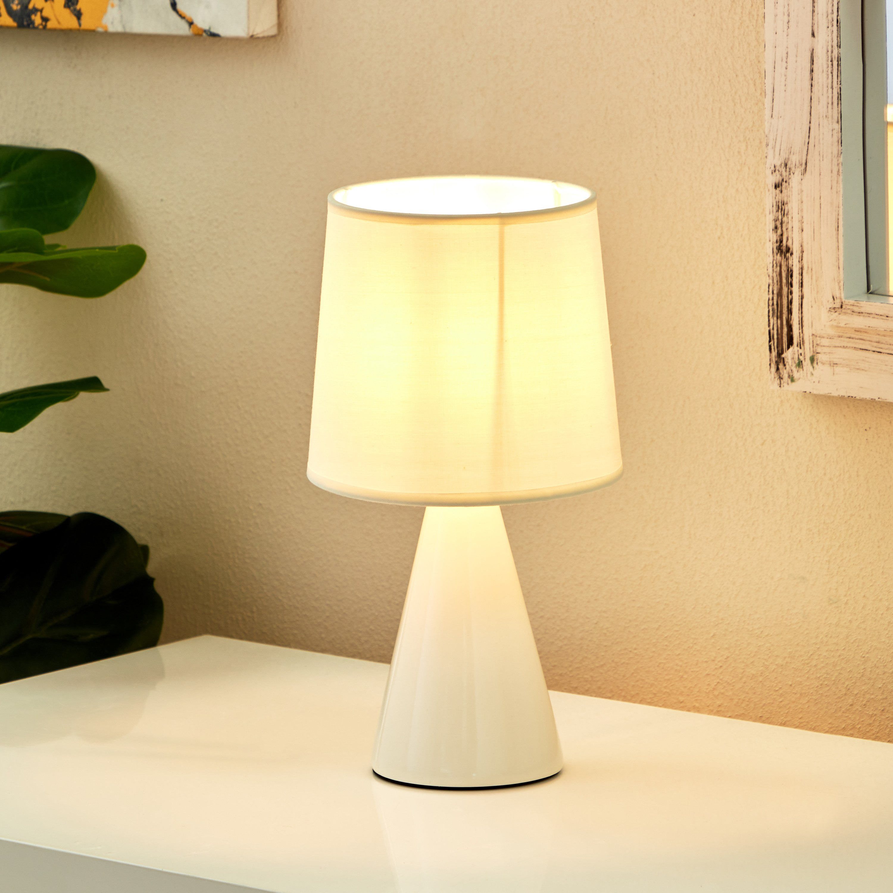 مصباح طاولة سيراميك من كلارك - 17x17x30 سم-hbxlivingroom-lighting-tablelamps-image-2