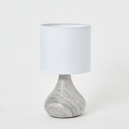 Clarc Ceramic Table Lamp with Marble Effect - 14x14x23 cm