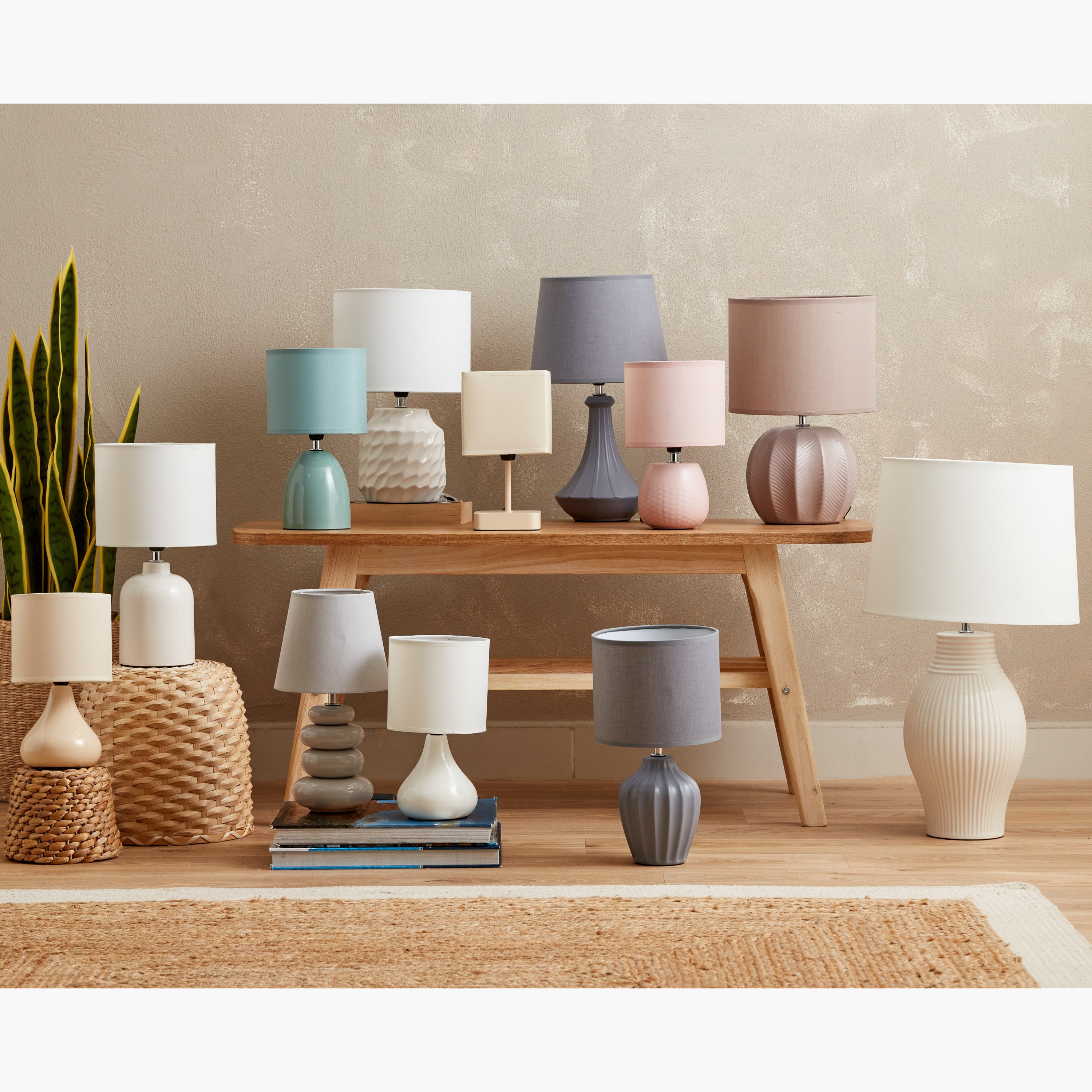 مصباح طاولة سيراميك من كلارك - 18x18x32.5 سم-hbxlivingroom-lighting-tablelamps-image-5