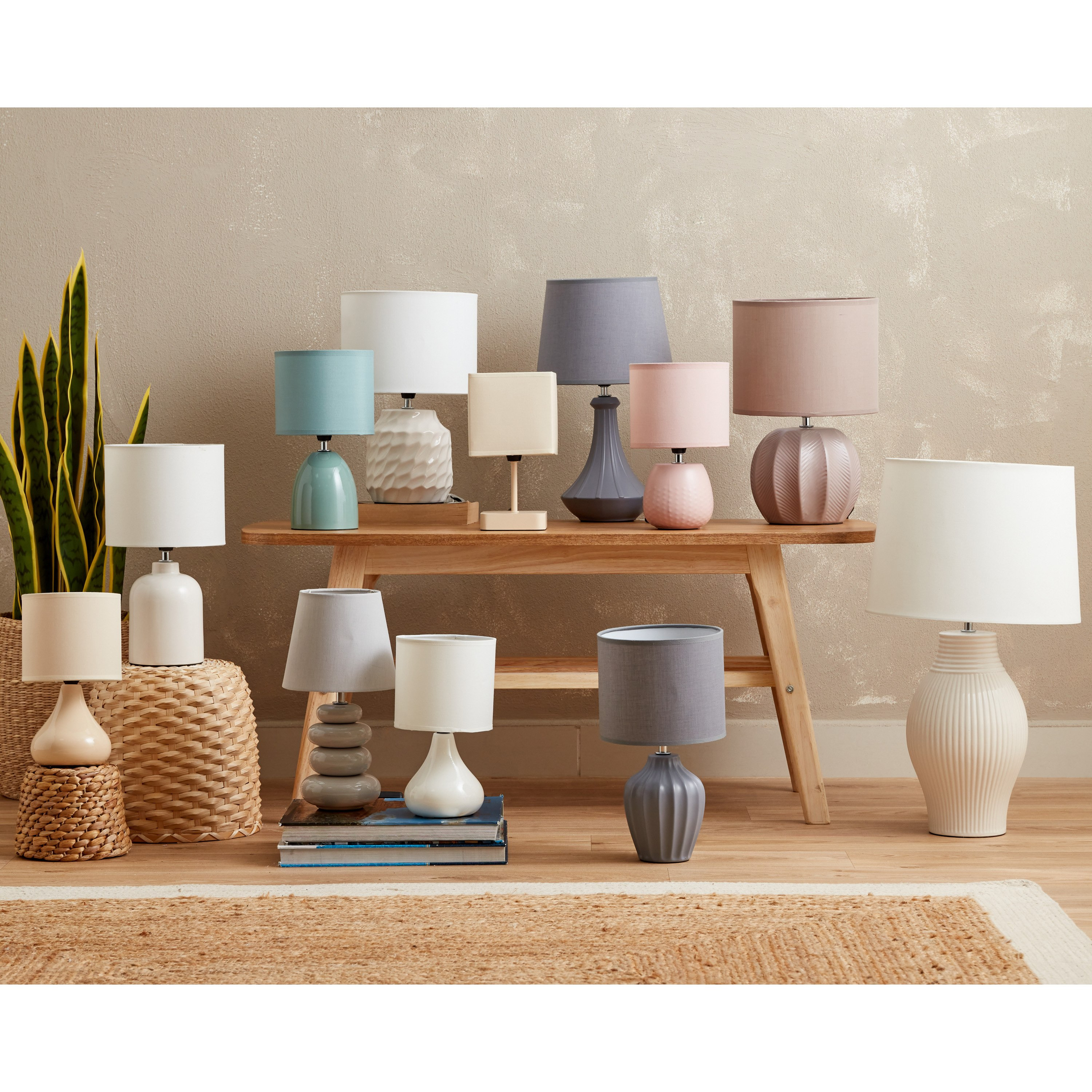 مصباح طاولة سيراميك من كلارك - 23x23x39 سم-hbxlivingroom-lighting-tablelamps-image-5
