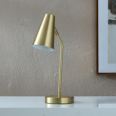 Clarc Glass and Metal Table Lamp - 19x13x38 cms