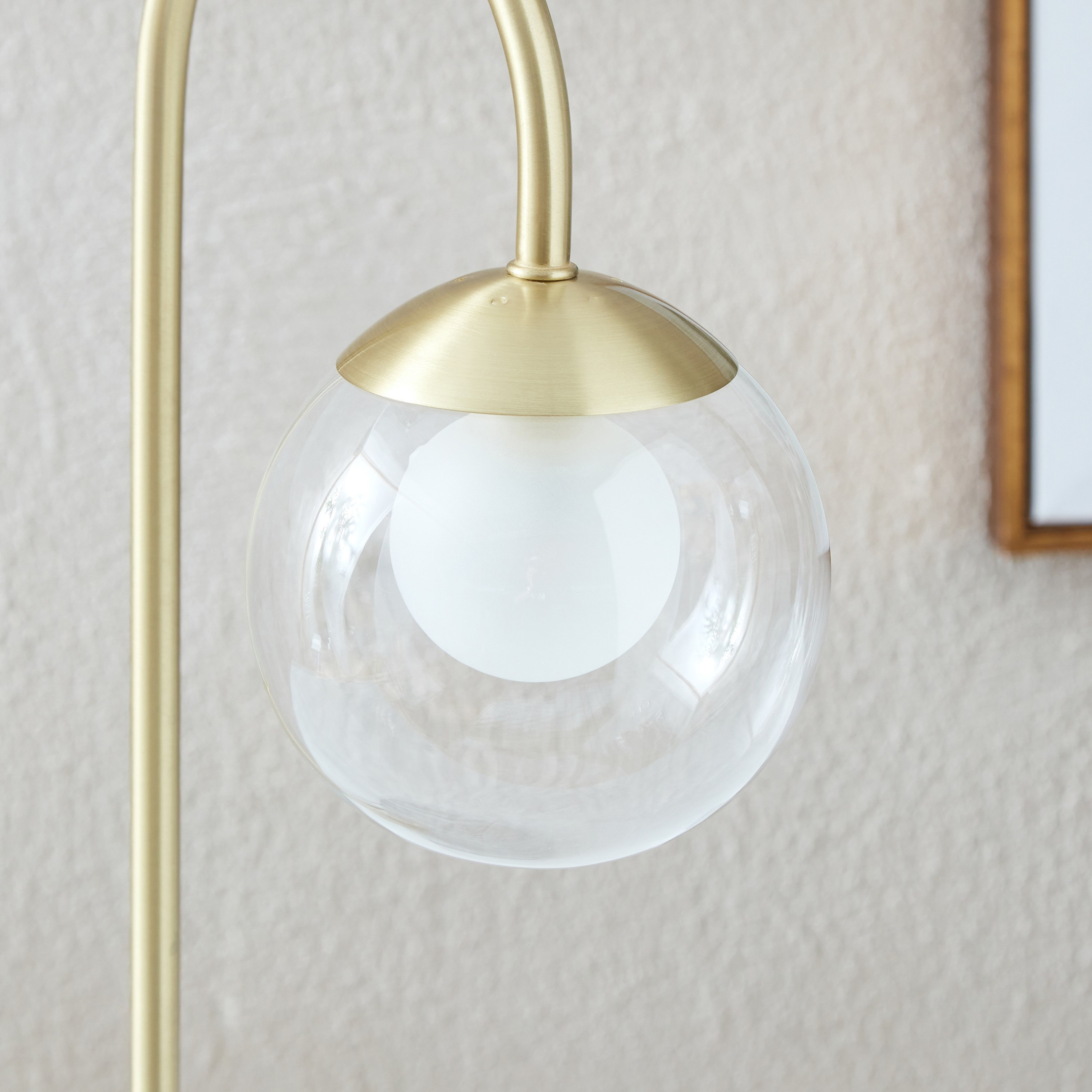 مصباح طاولة زجاج ومعدن من كلارك - 22.5x15x41 سم-hbxlivingroom-lighting-tablelamps-image-3