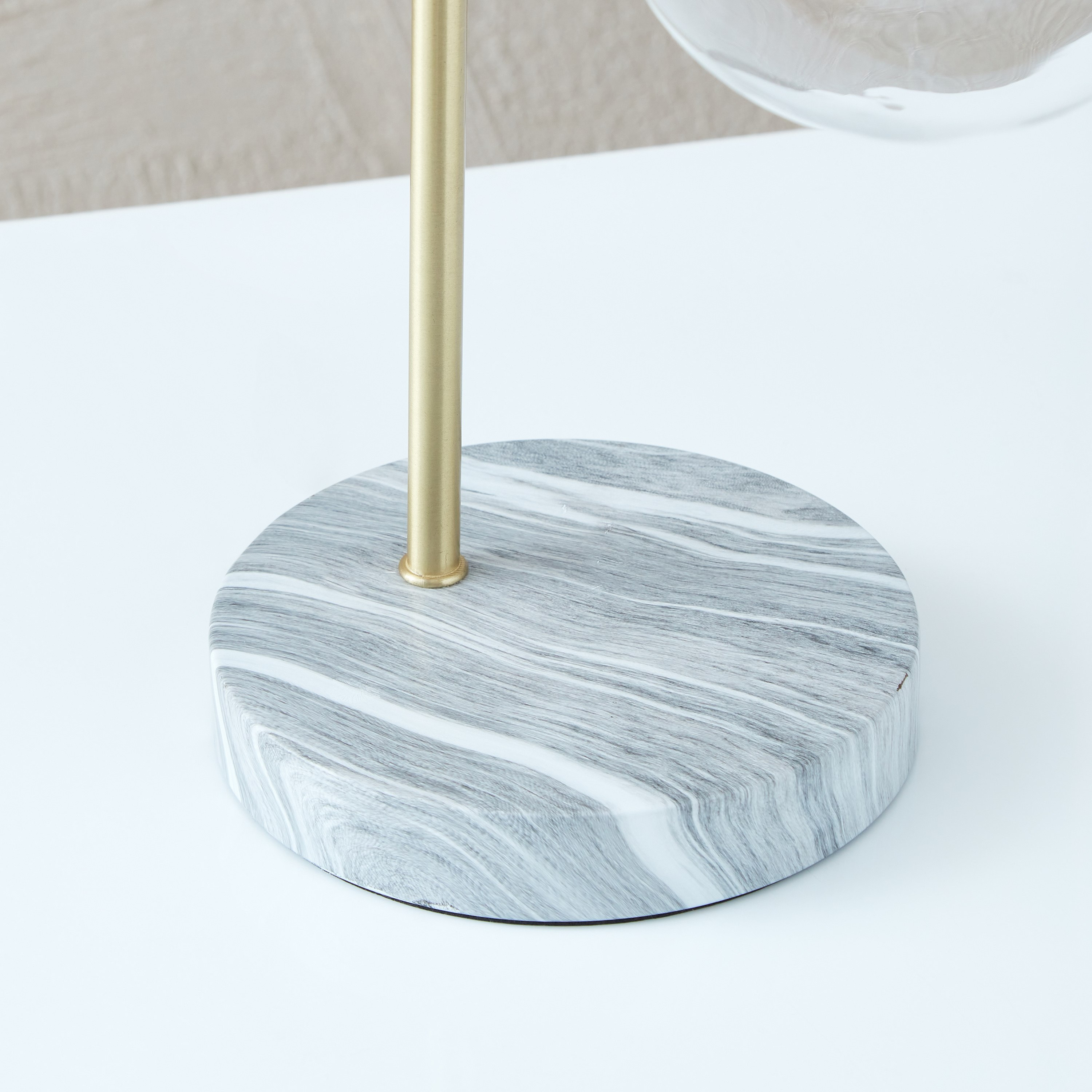 مصباح طاولة زجاج ومعدن من كلارك - 22.5x15x41 سم-hbxlivingroom-lighting-tablelamps-image-4