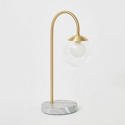 Clarc Glass and Metal Table Lamp - 22.5x15x41 cms