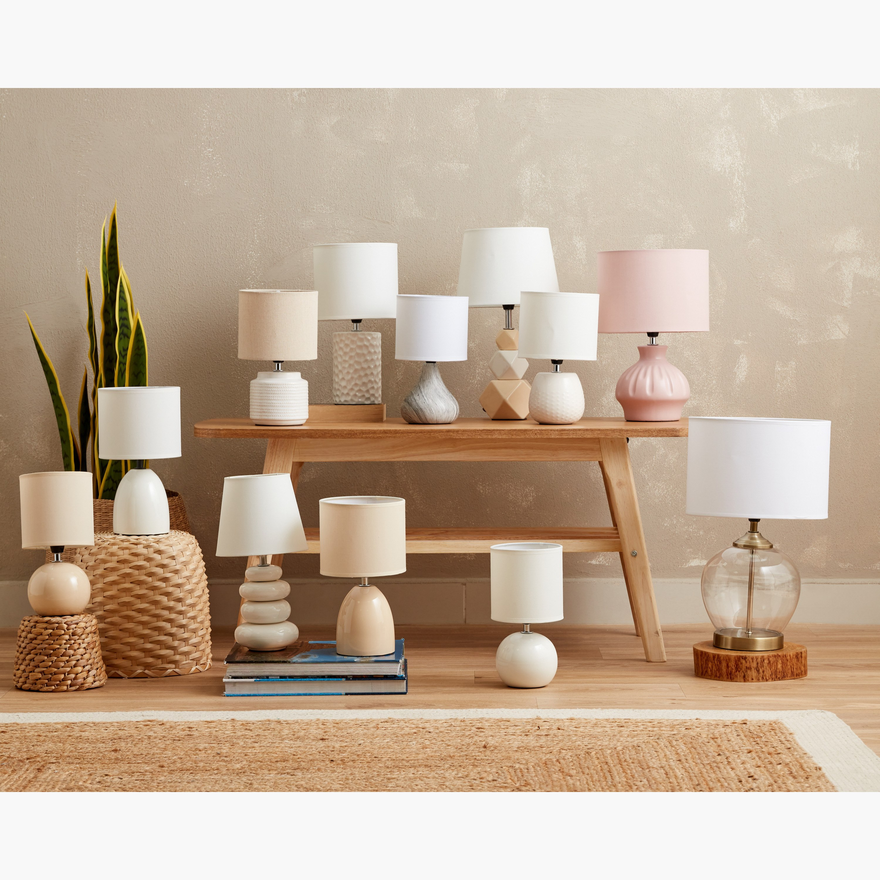 مصباح طاولة زجاج ومعدن من كلارك - 26x26x42 سم-hbxlivingroom-lighting-tablelamps-image-5