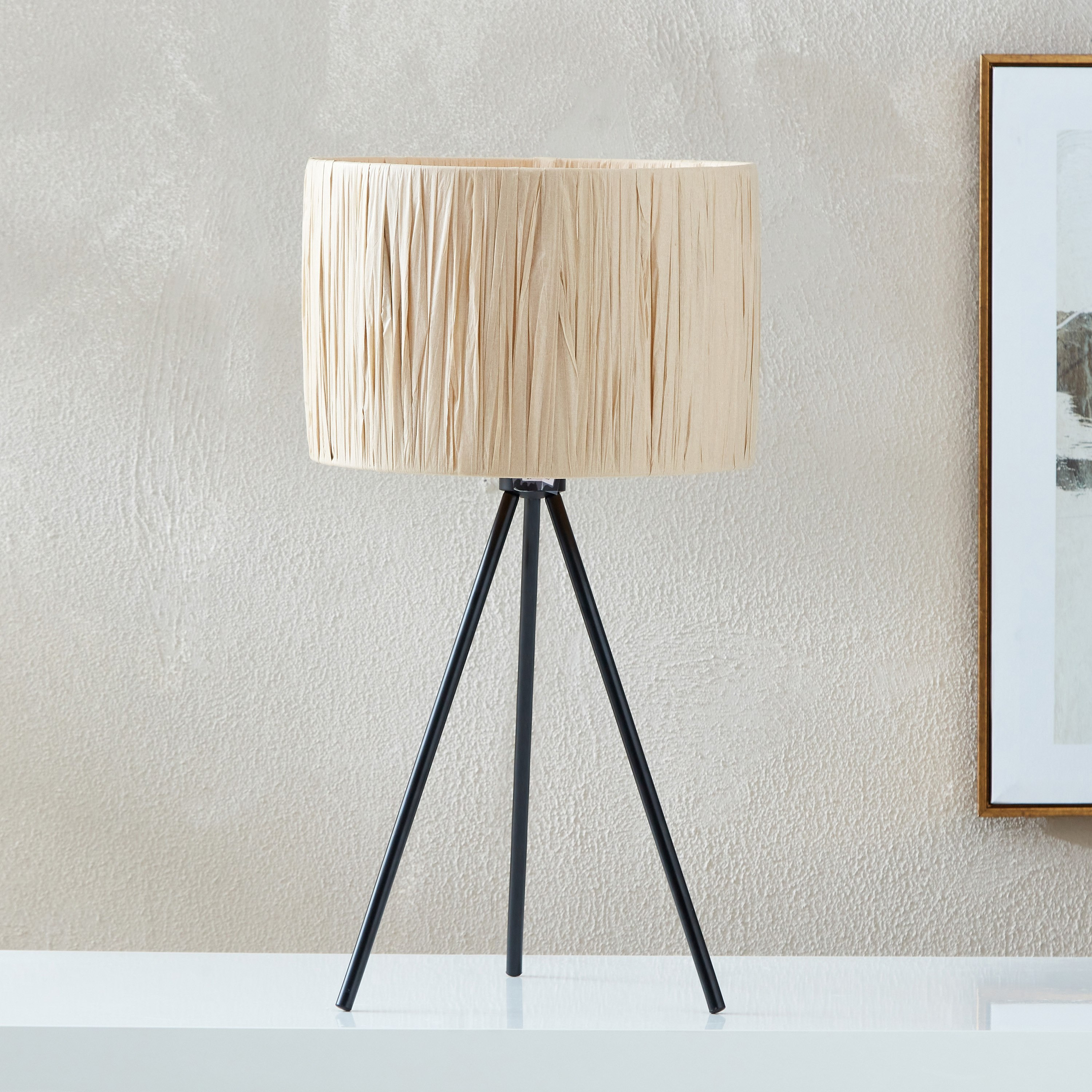مصباح طاولة معدني من كلارك - 30x30x57 سم-hbxlivingroom-lighting-tablelamps-image-1