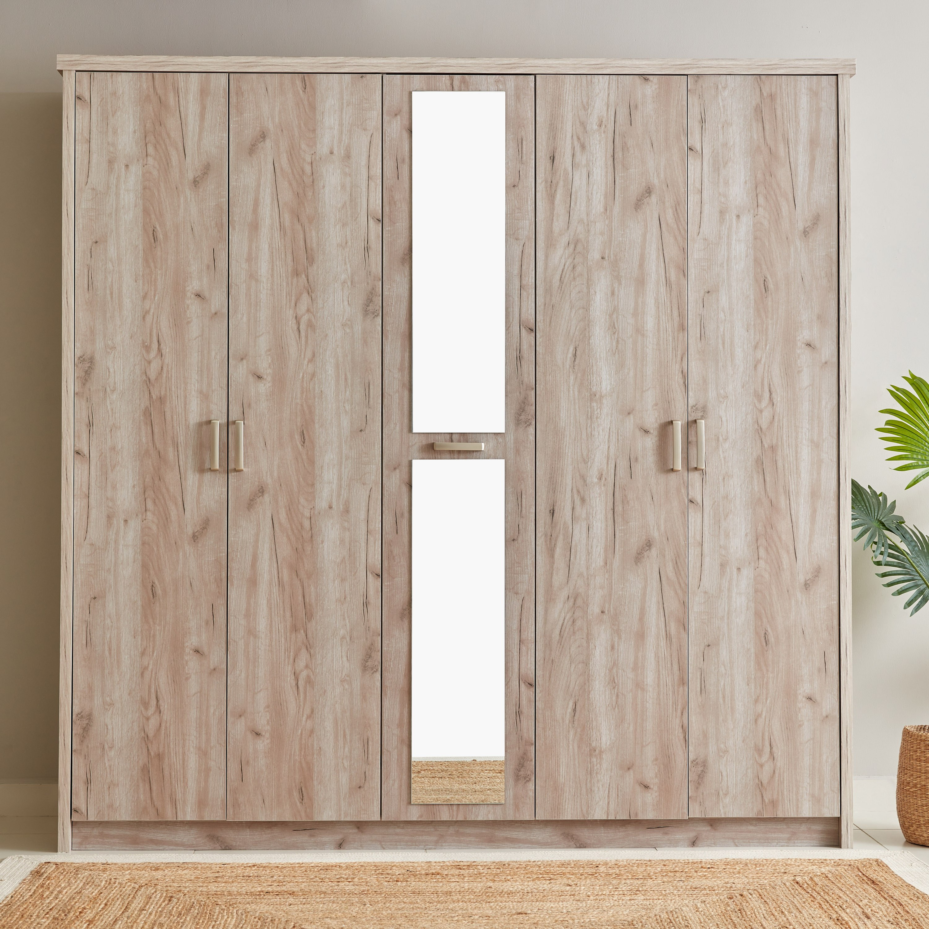خزانة ملابس 5 أبواب مع مرآة - كينت من موڤو-hbxfurniture-wardrobes-image-1
