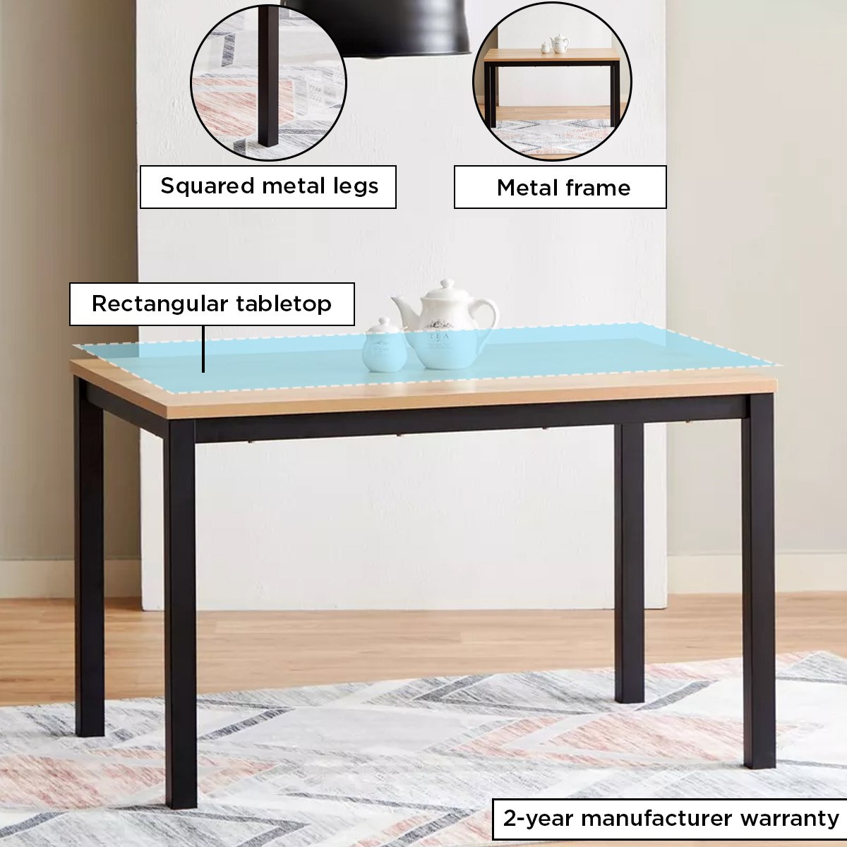 طاولة سفرة 4 مقاعد من أوربان-hbxfurniture-diningtablesandsets-diningtables-fourseater-image-5