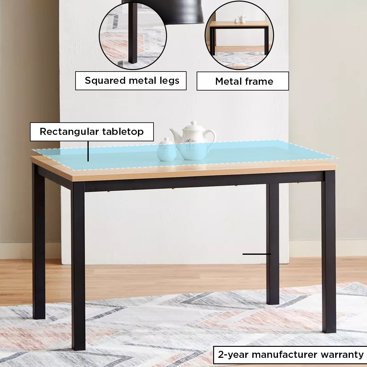 طاولة سفرة 6 مقاعد من أوربان-hbxdiningroom-diningtablesandsets-diningtables-sixseater-image-5