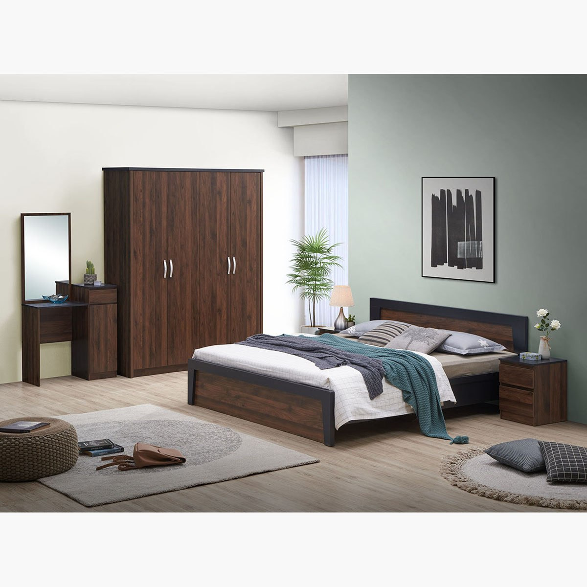 طقم غرفة نوم كينج 5 قطع - برايم من موڤو - 200x180 سم-hbxbedroom-bedsandbedsets-bedroomsets-king-image-1