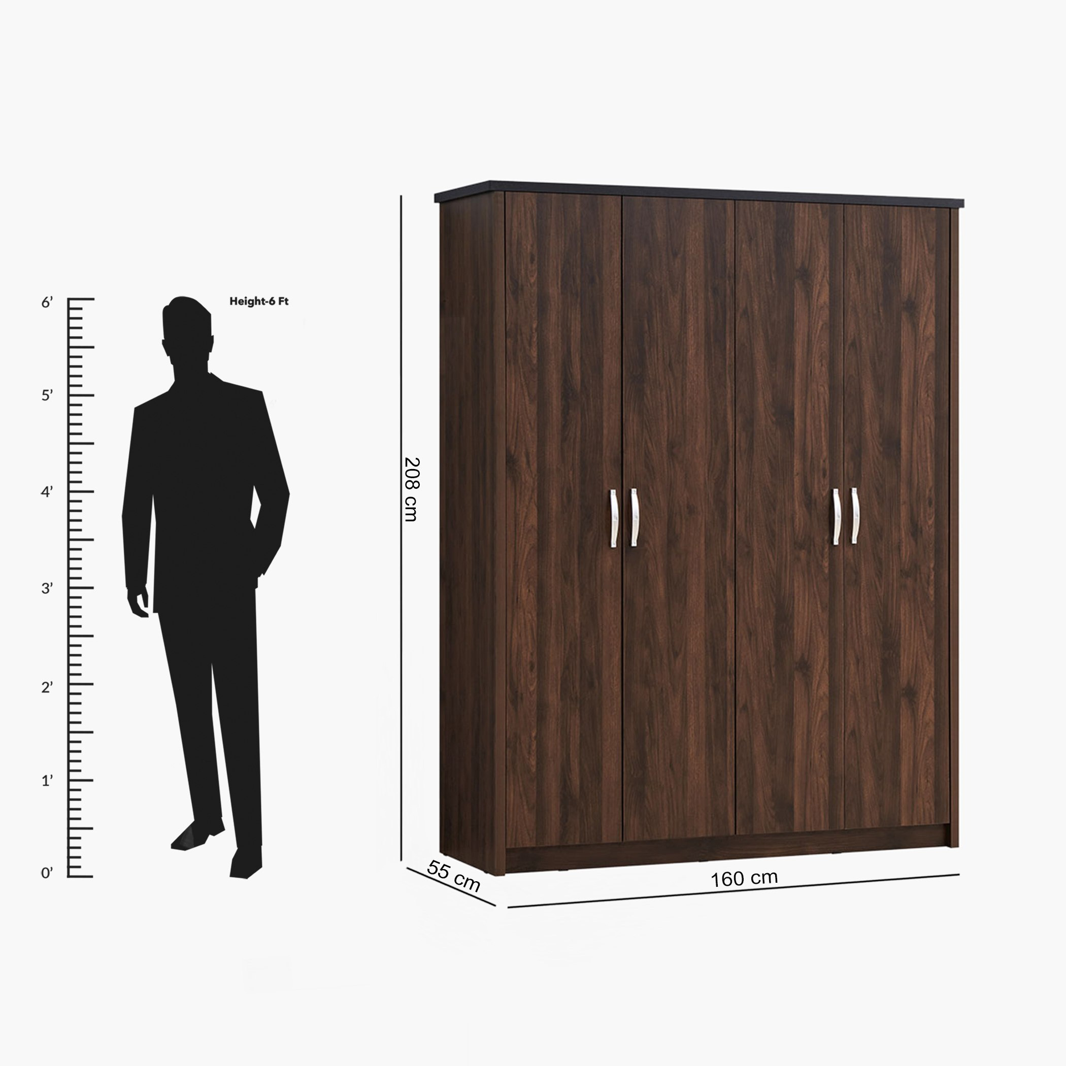 خزانة ملابس 4 أبواب - برايم من موڤو-hbxfurniture-wardrobes-image-8