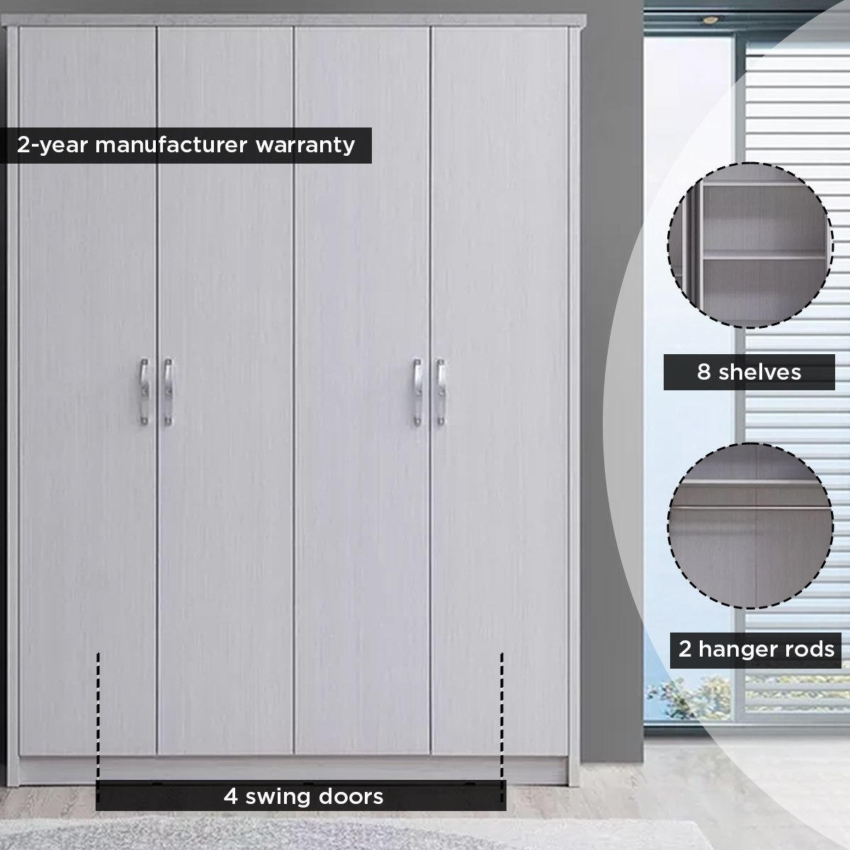 Movo Prime 4-Door Wardrobe-hbxfurniture-wardrobes-image-11